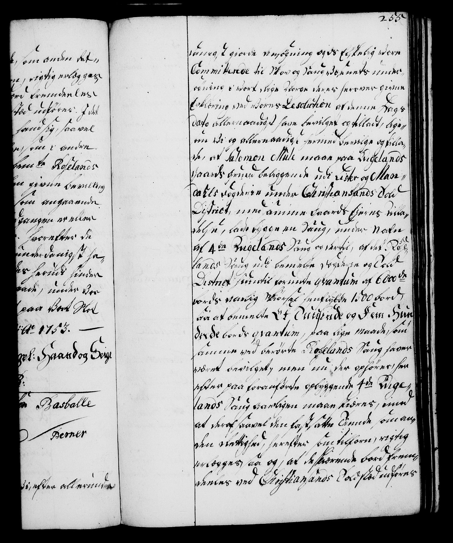 Rentekammeret, Kammerkanselliet, RA/EA-3111/G/Gg/Gga/L0006: Norsk ekspedisjonsprotokoll med register (merket RK 53.6), 1749-1759, p. 255