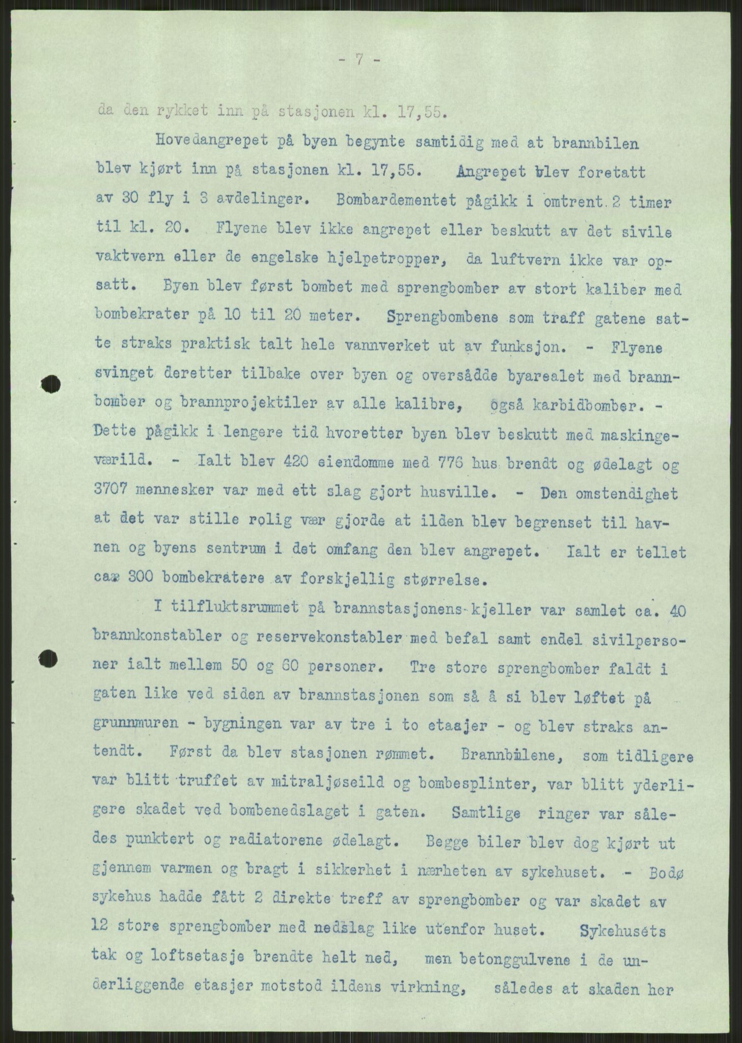 Forsvaret, Forsvarets krigshistoriske avdeling, AV/RA-RAFA-2017/Y/Ya/L0017: II-C-11-31 - Fylkesmenn.  Rapporter om krigsbegivenhetene 1940., 1940, p. 77