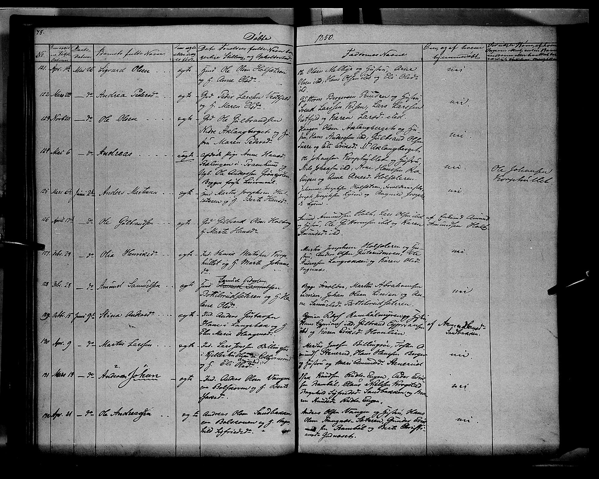 Vinger prestekontor, AV/SAH-PREST-024/H/Ha/Haa/L0009: Parish register (official) no. 9, 1847-1855, p. 78