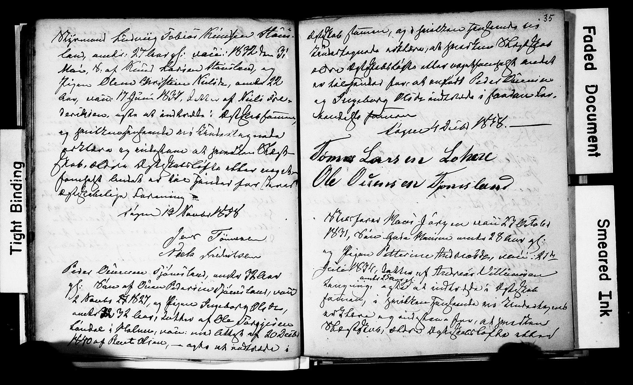 Søgne sokneprestkontor, SAK/1111-0037/F/Fe/L0001: Banns register no. A III 1, 1853-1870, p. 35