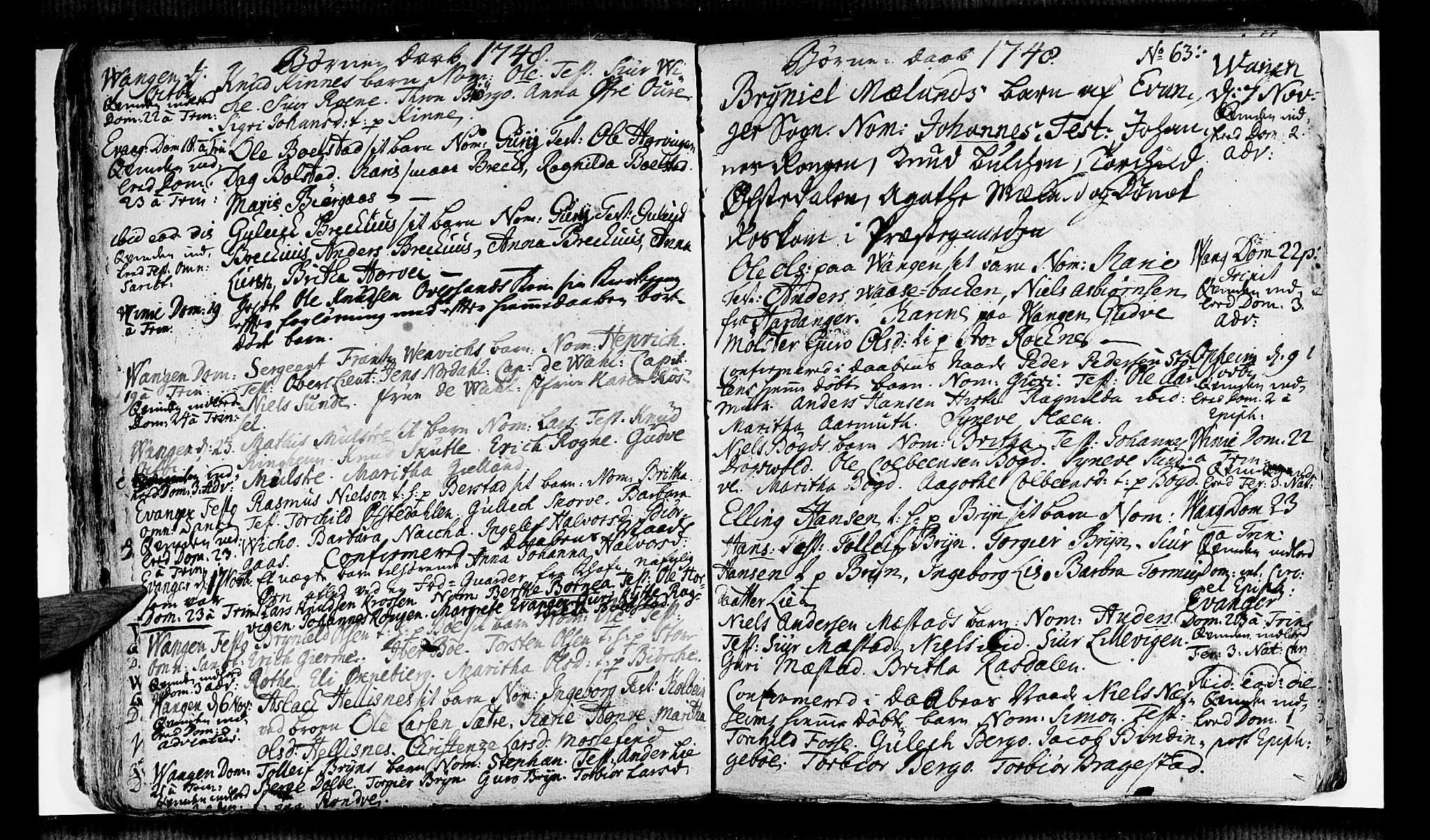 Voss sokneprestembete, AV/SAB-A-79001/H/Haa: Parish register (official) no. A 6, 1744-1752, p. 63