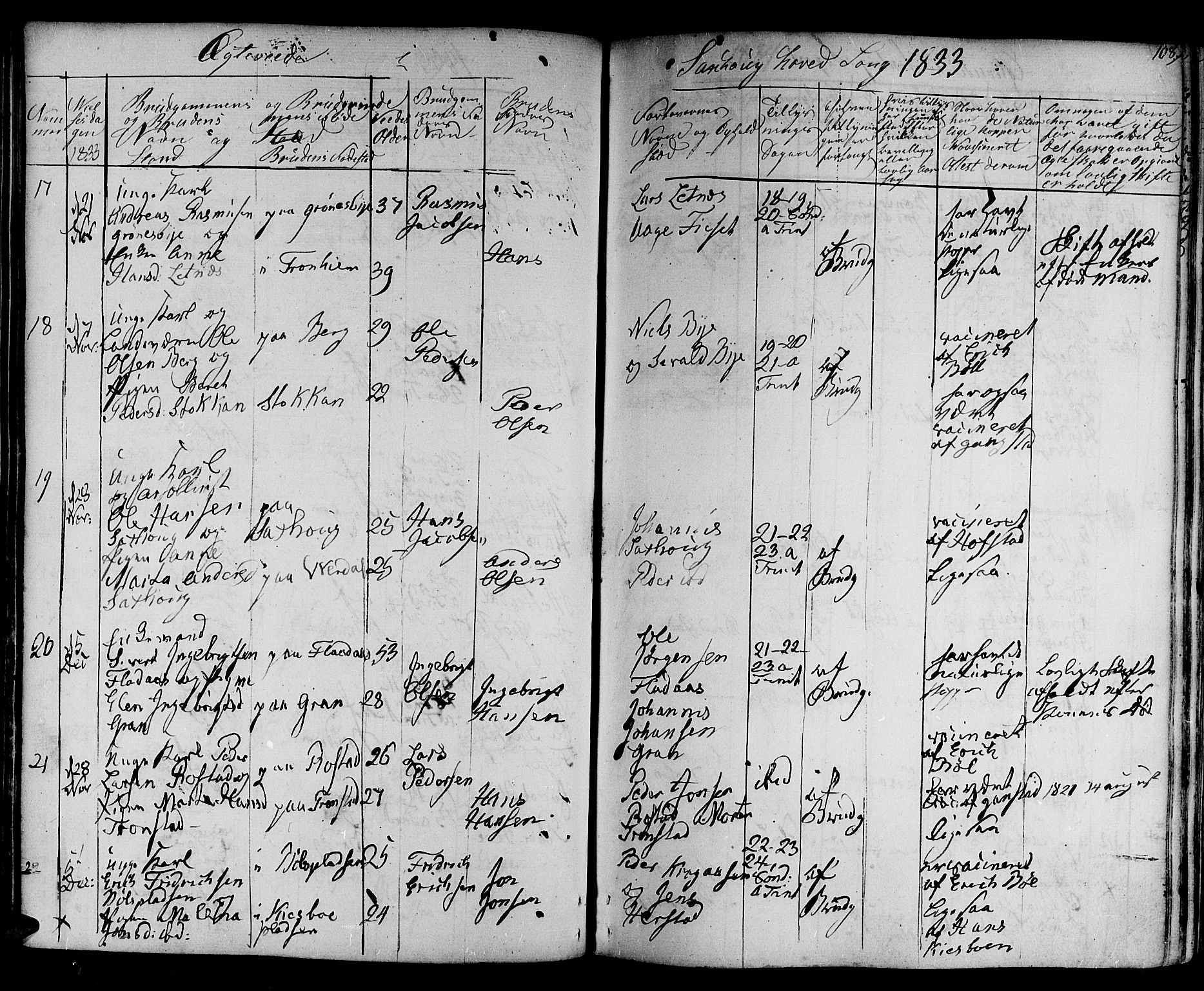 Ministerialprotokoller, klokkerbøker og fødselsregistre - Nord-Trøndelag, SAT/A-1458/730/L0277: Parish register (official) no. 730A06 /1, 1830-1839, p. 108
