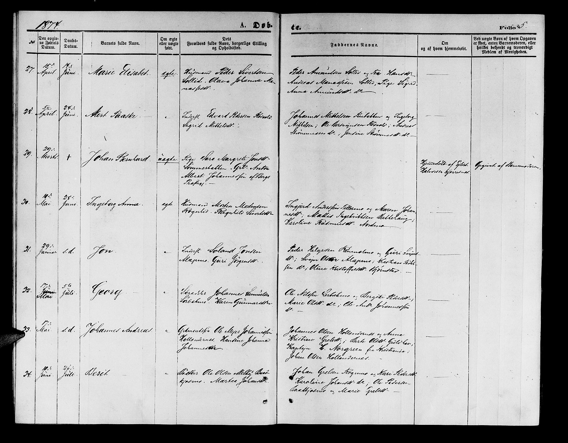 Målselv sokneprestembete, AV/SATØ-S-1311/G/Ga/Gab/L0003klokker: Parish register (copy) no. 3, 1874-1885, p. 5