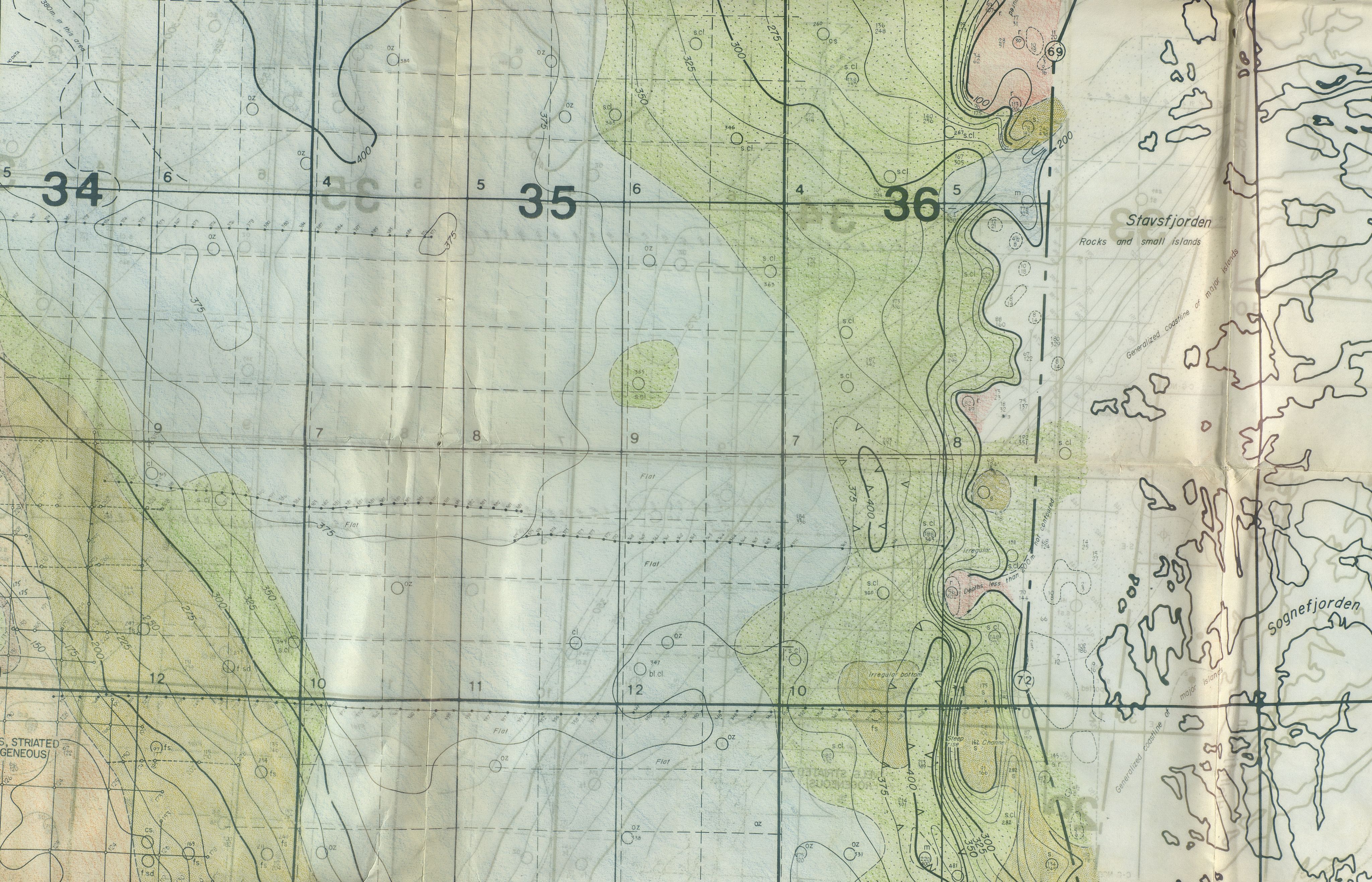 Industridepartementet, Oljekontoret, SAST/A-101348/Da/L0009:  Arkivnøkkel 722 - 725 Geofysikk, geologi, 1969-1972, p. 224