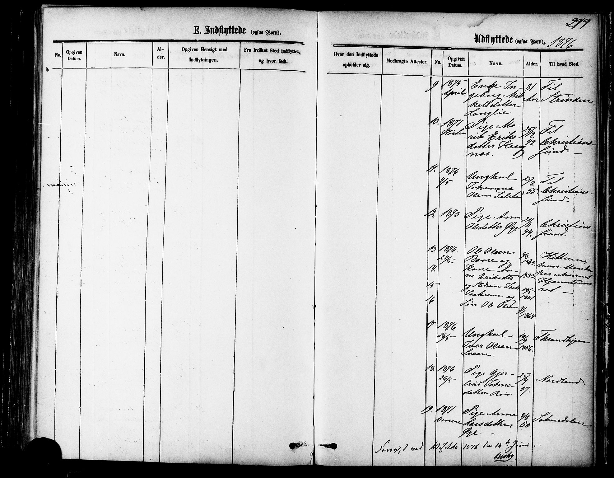 Ministerialprotokoller, klokkerbøker og fødselsregistre - Møre og Romsdal, AV/SAT-A-1454/595/L1046: Parish register (official) no. 595A08, 1874-1884, p. 299