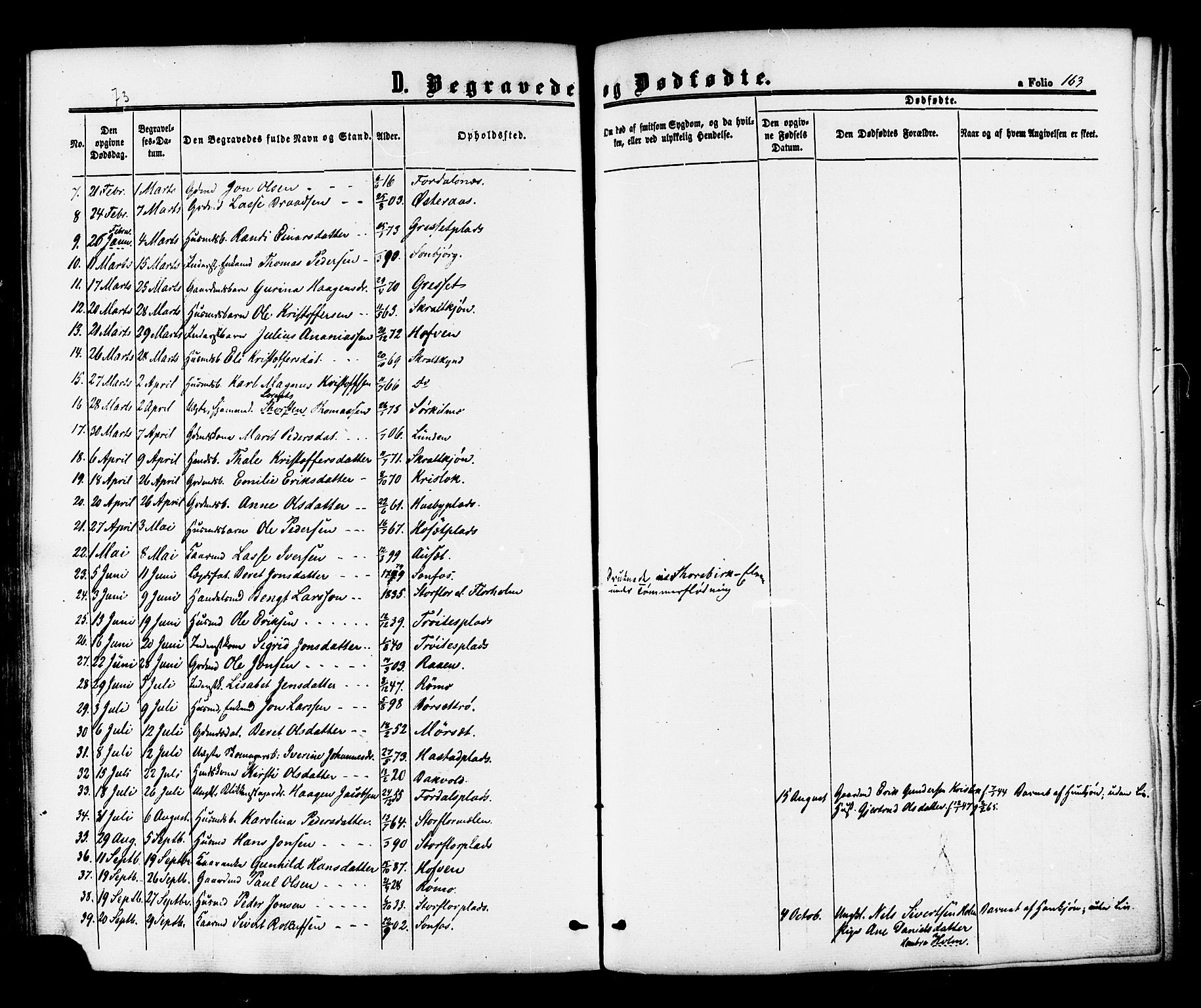 Ministerialprotokoller, klokkerbøker og fødselsregistre - Nord-Trøndelag, SAT/A-1458/703/L0029: Parish register (official) no. 703A02, 1863-1879, p. 163