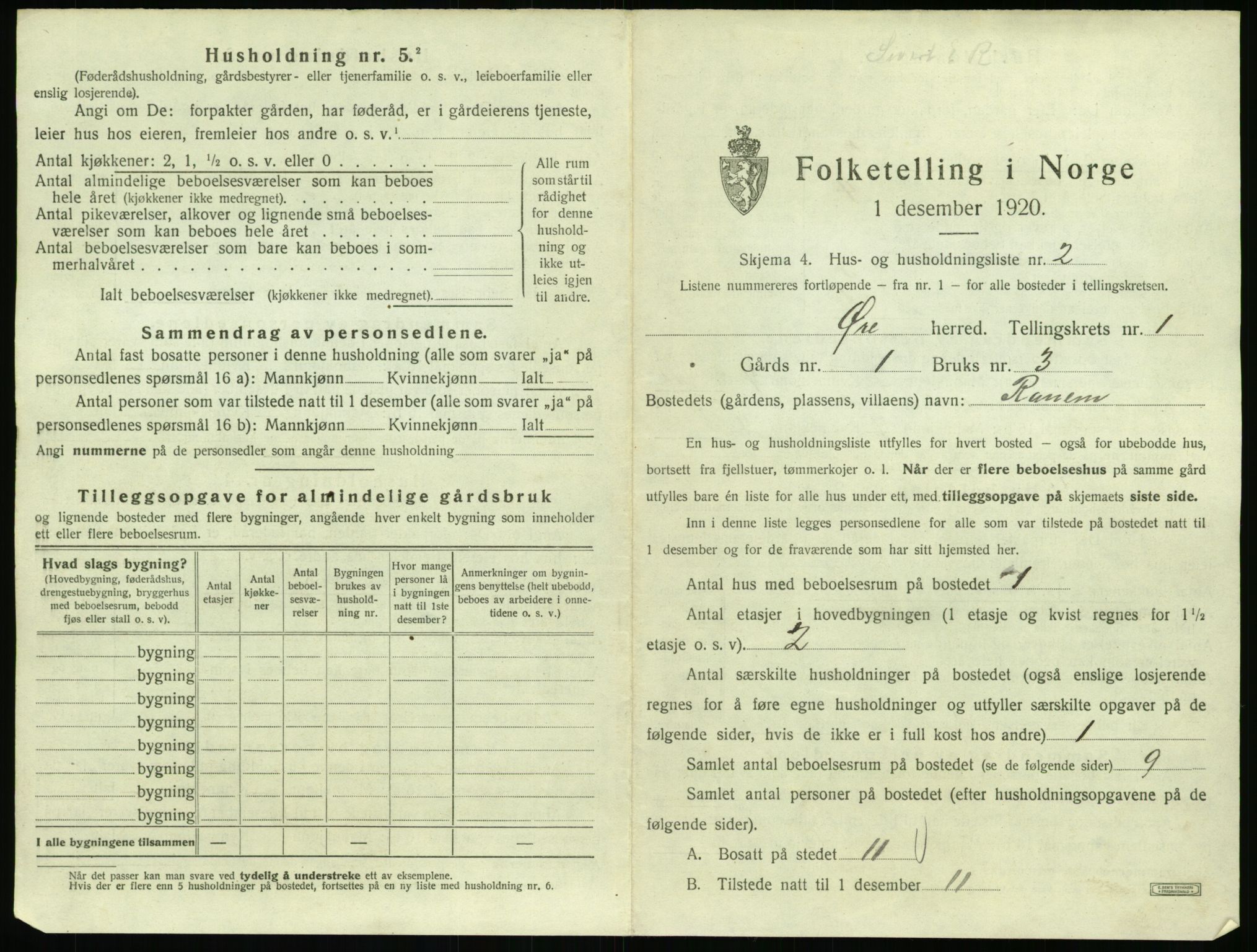 SAT, 1920 census for Øre, 1920, p. 31