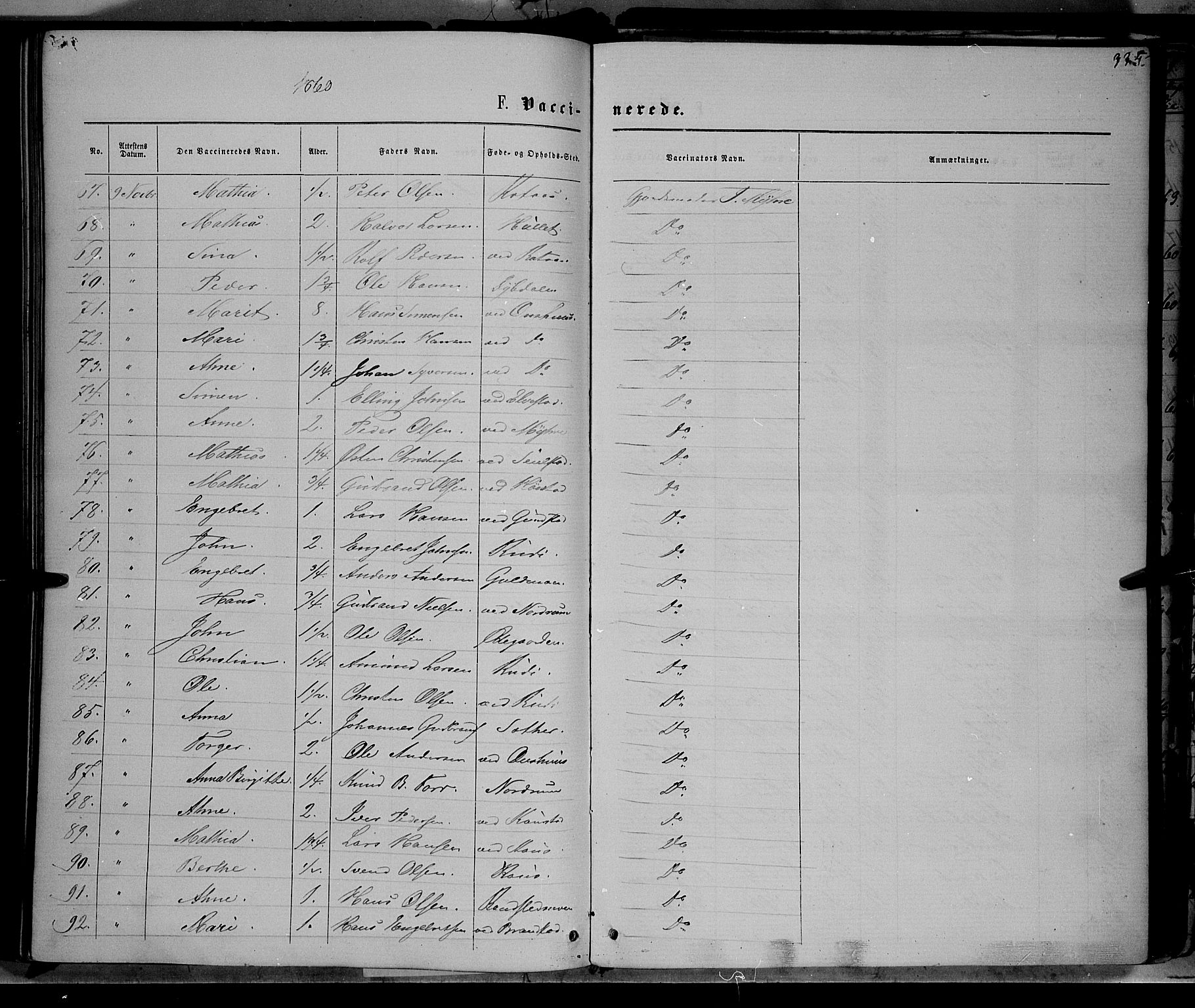 Ringebu prestekontor, AV/SAH-PREST-082/H/Ha/Haa/L0007: Parish register (official) no. 7, 1860-1877, p. 335