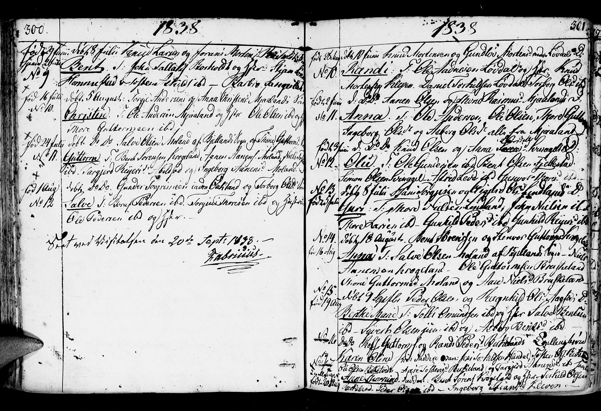 Holum sokneprestkontor, AV/SAK-1111-0022/F/Fa/Fab/L0004: Parish register (official) no. A 4, 1774-1847, p. 300-301