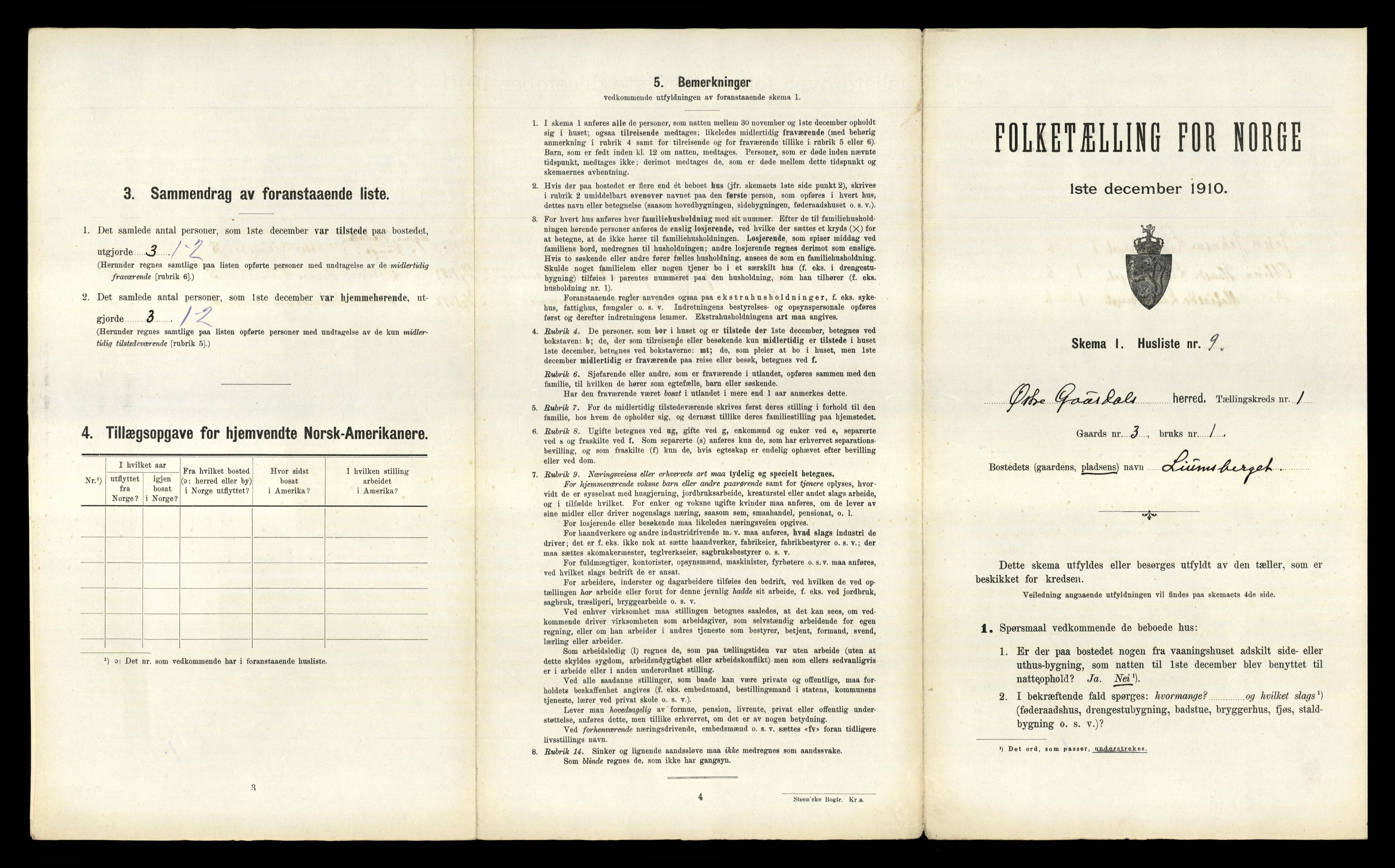 RA, 1910 census for Østre Gausdal, 1910, p. 46