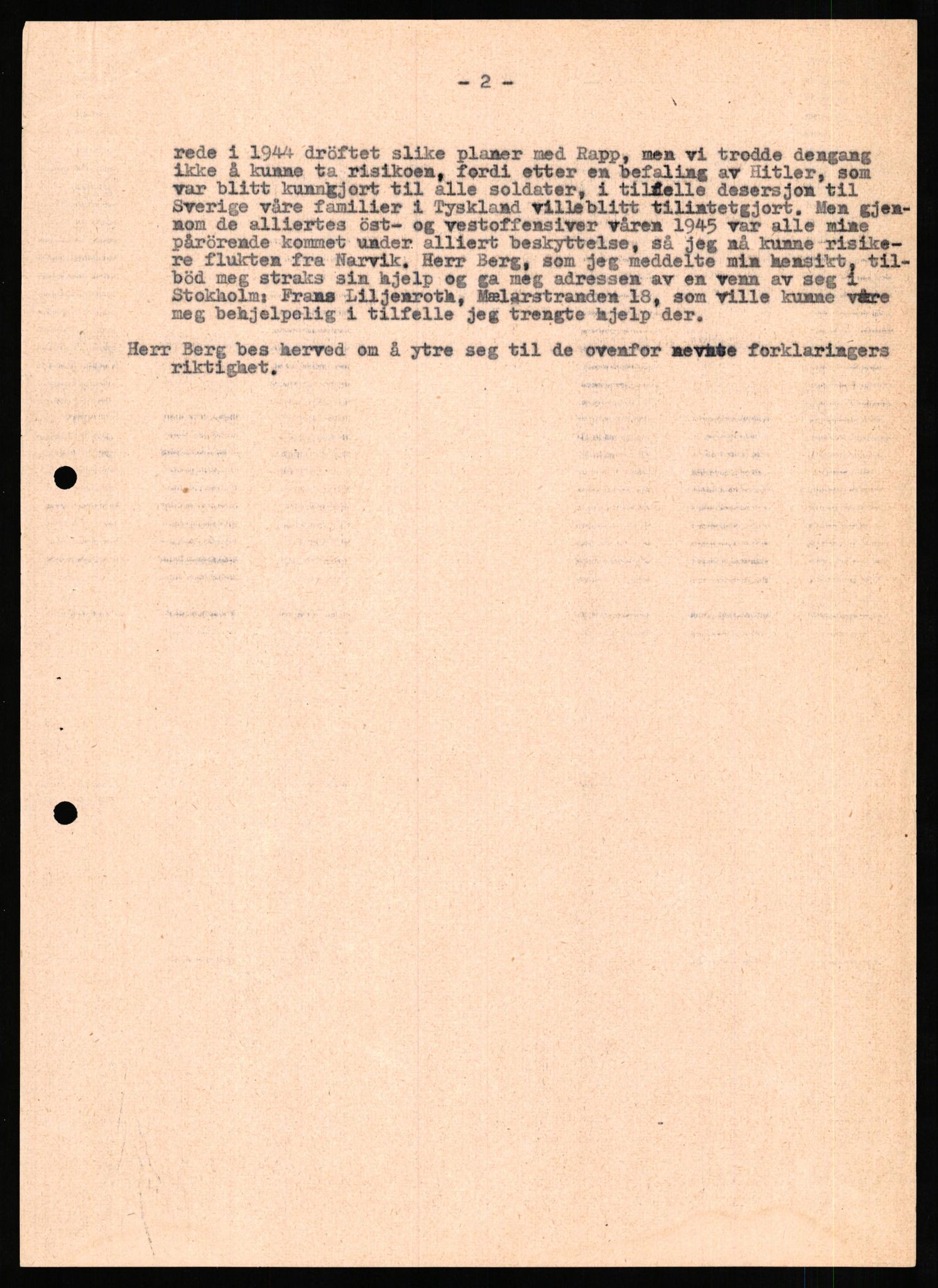 Forsvaret, Forsvarets overkommando II, AV/RA-RAFA-3915/D/Db/L0017: CI Questionaires. Tyske okkupasjonsstyrker i Norge. Tyskere., 1945-1946, p. 183