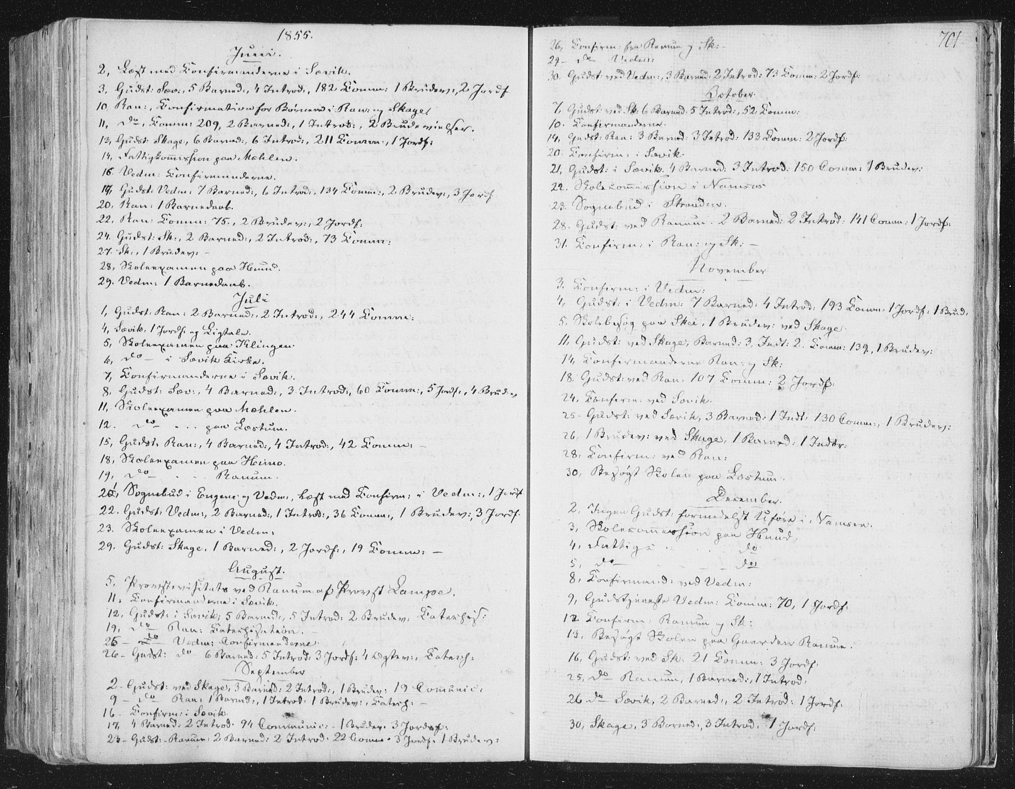 Ministerialprotokoller, klokkerbøker og fødselsregistre - Nord-Trøndelag, AV/SAT-A-1458/764/L0552: Parish register (official) no. 764A07b, 1824-1865, p. 701