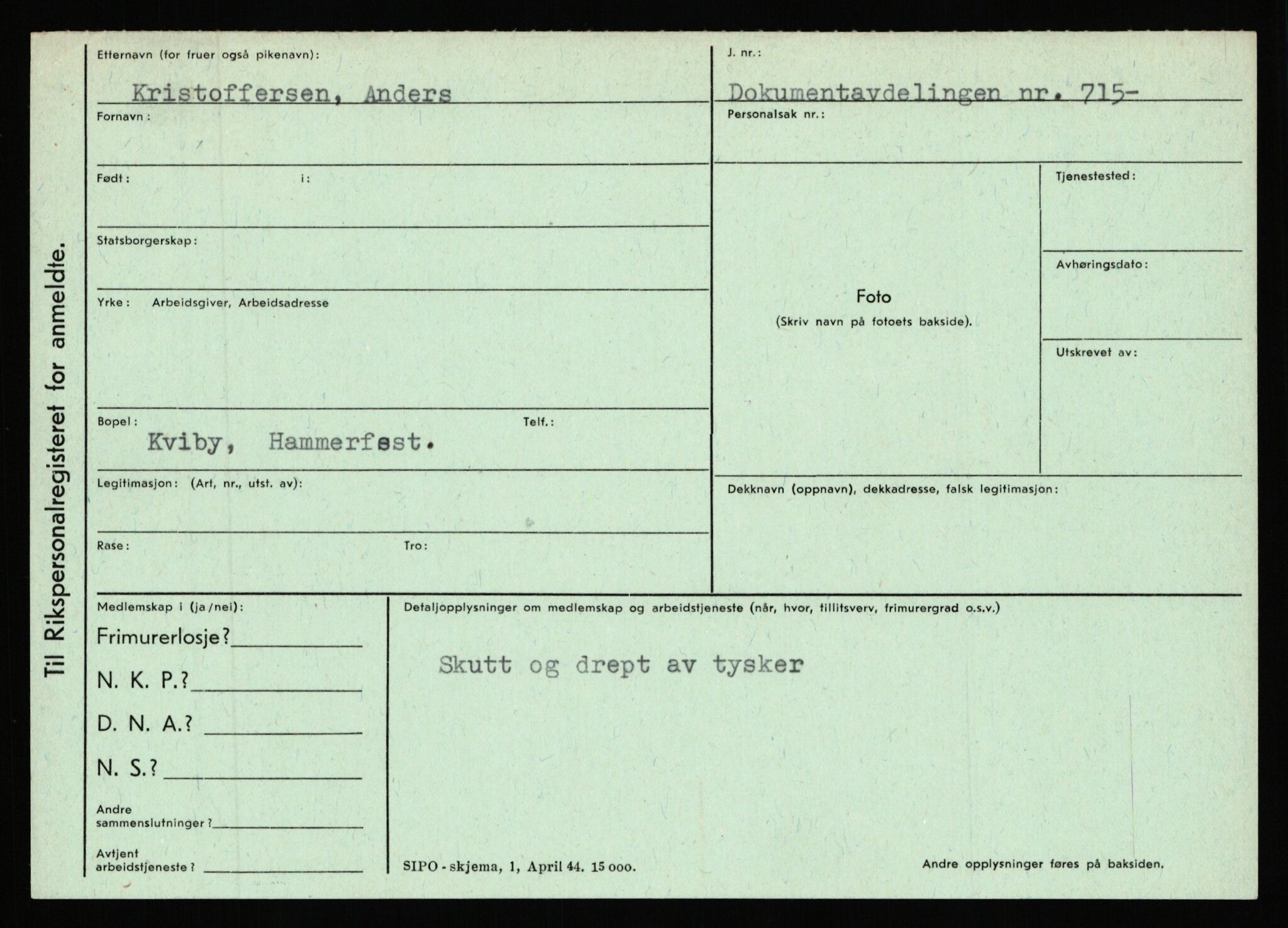 Statspolitiet - Hovedkontoret / Osloavdelingen, AV/RA-S-1329/C/Ca/L0009: Knutsen - Limstrand, 1943-1945, p. 1678