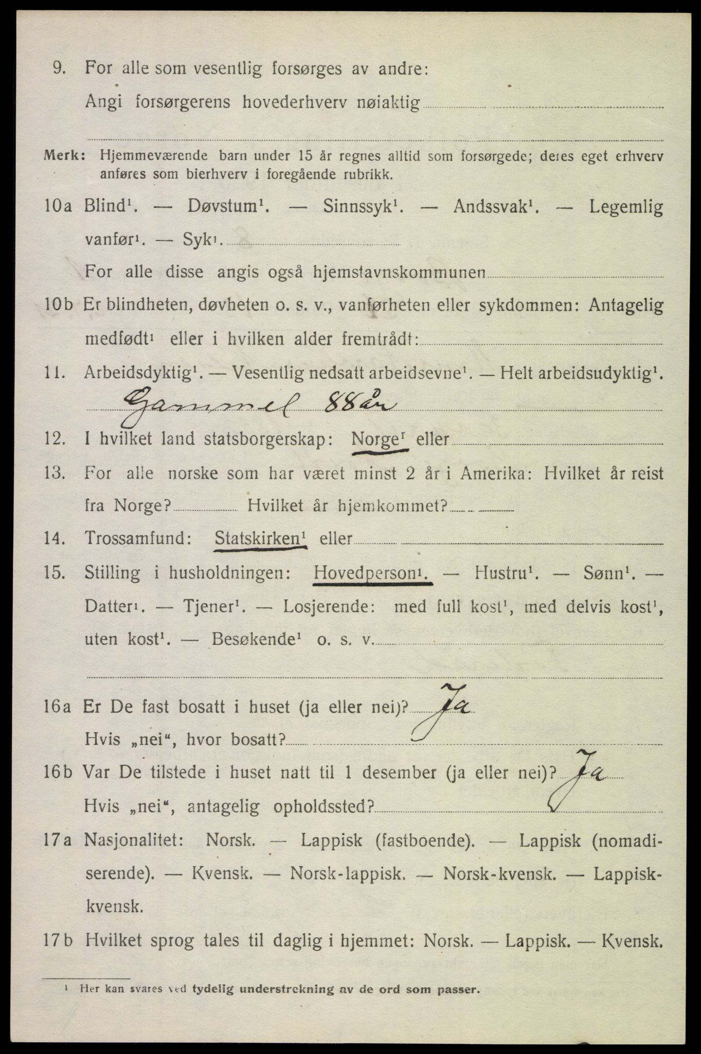 SAT, 1920 census for Borge, 1920, p. 1918