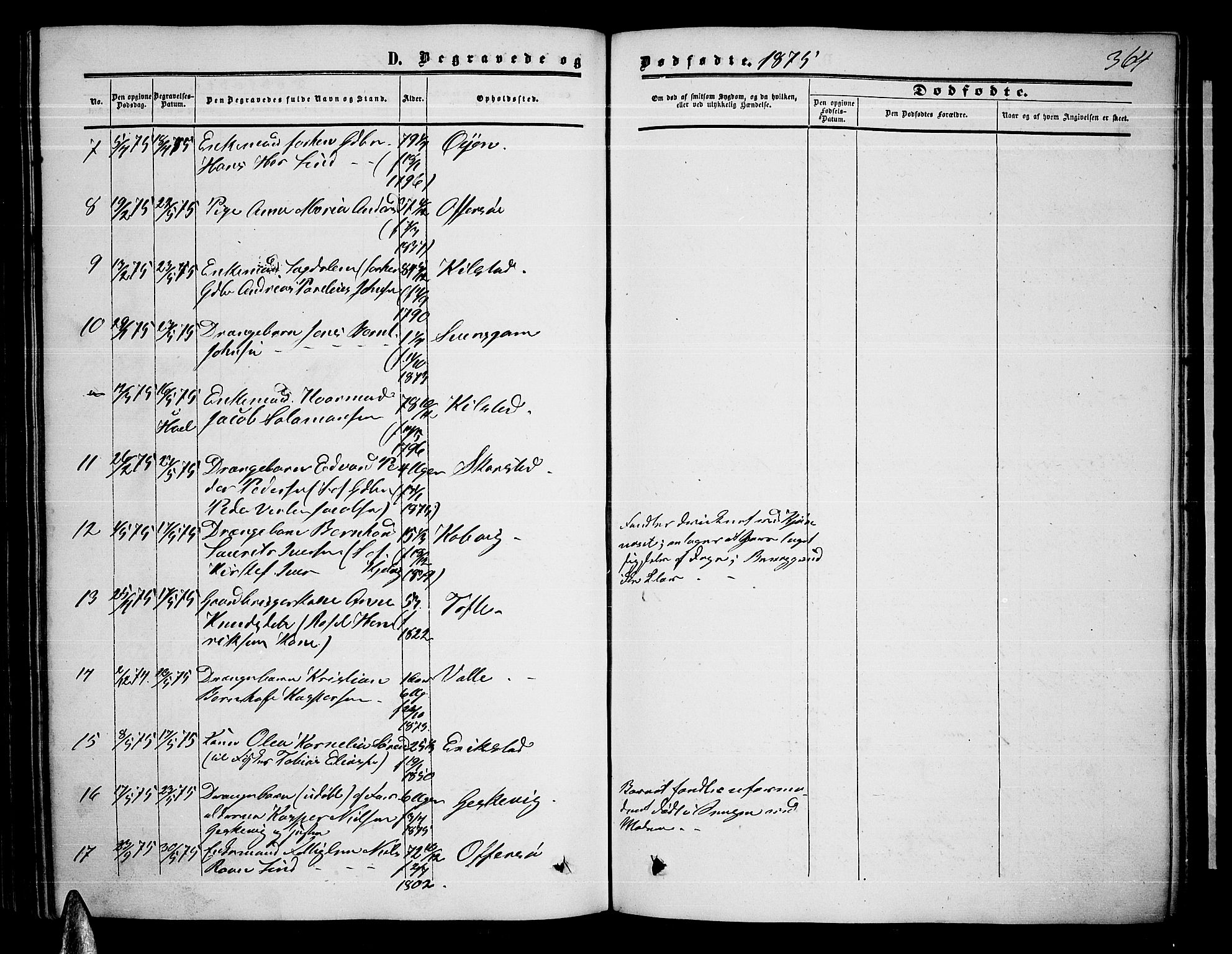 Ministerialprotokoller, klokkerbøker og fødselsregistre - Nordland, AV/SAT-A-1459/872/L1046: Parish register (copy) no. 872C02, 1852-1879, p. 364