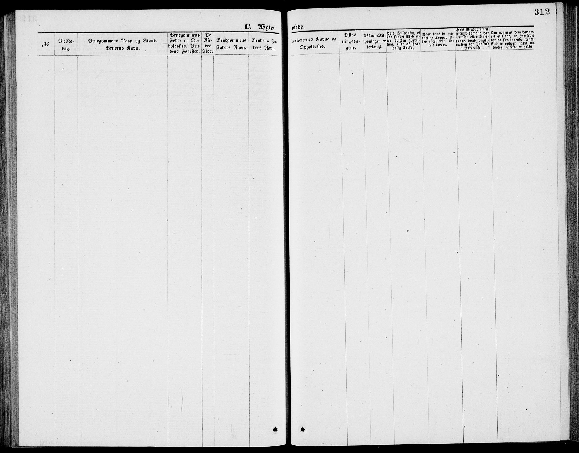 Bamble kirkebøker, AV/SAKO-A-253/G/Ga/L0007: Parish register (copy) no. I 7, 1876-1877, p. 312