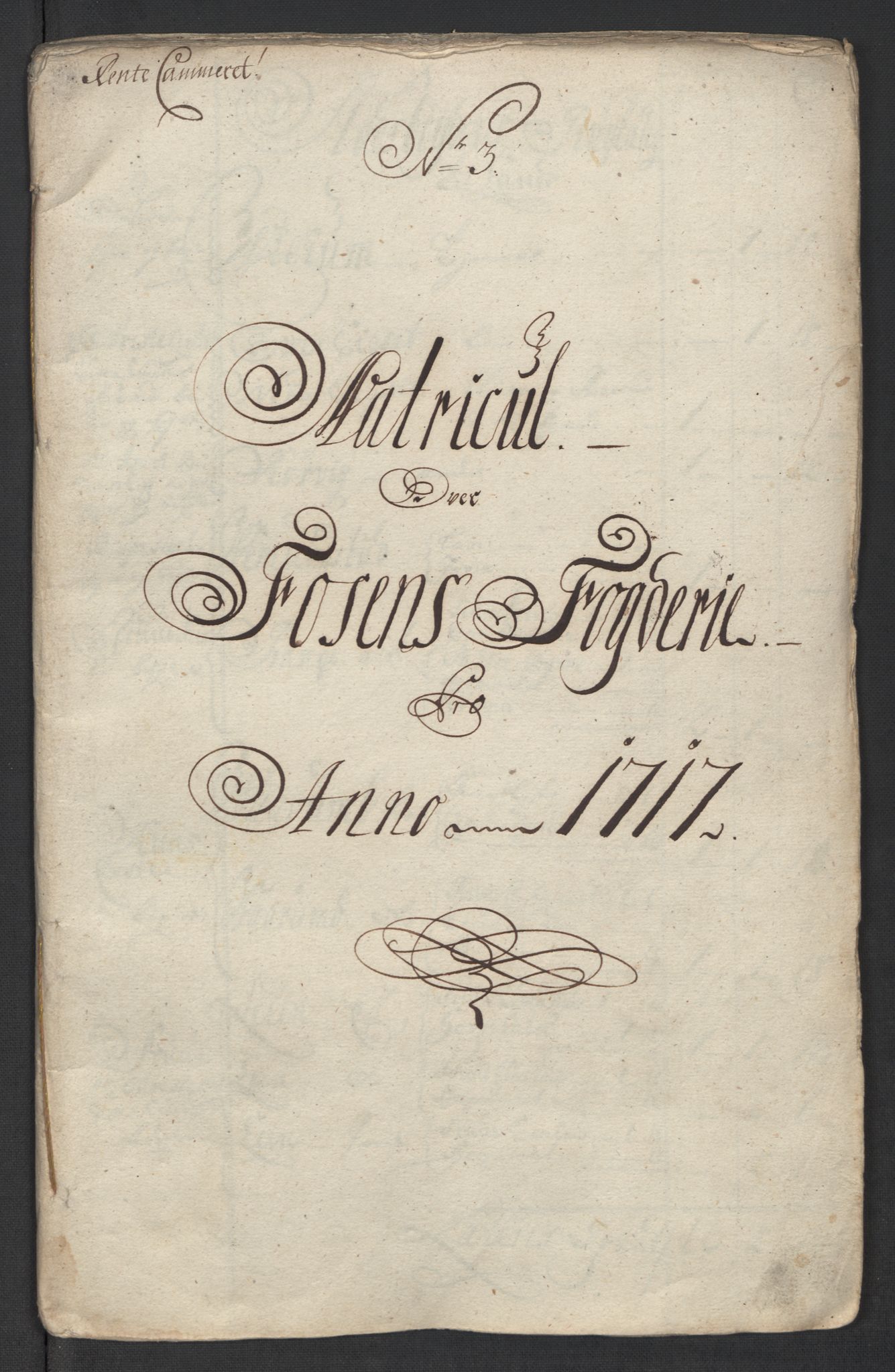 Rentekammeret inntil 1814, Reviderte regnskaper, Fogderegnskap, AV/RA-EA-4092/R57/L3865: Fogderegnskap Fosen, 1717, p. 22