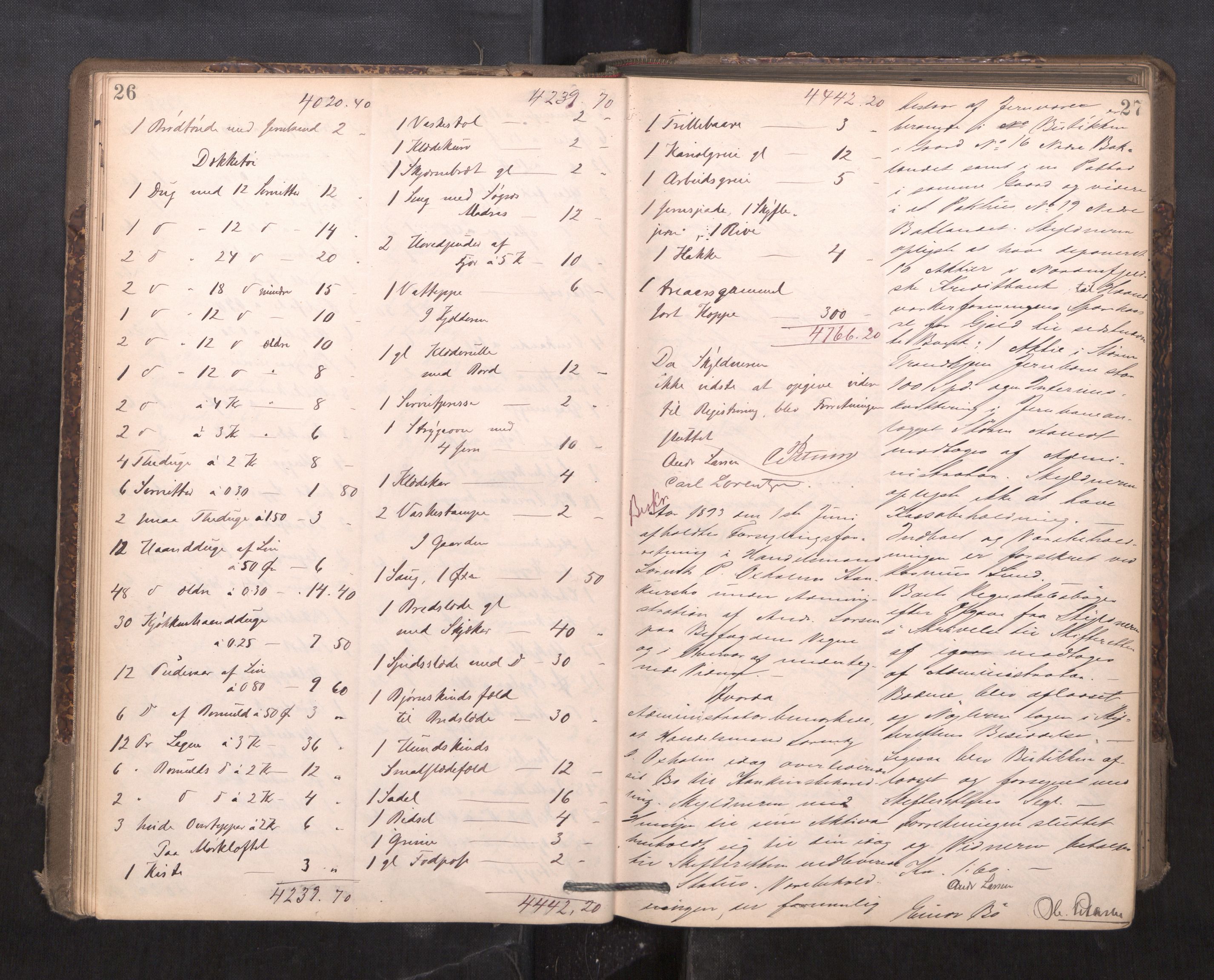Trondheim byfogd, AV/SAT-A-0003/1/3/3C/L0015: Skifteregistreringsprotokoll - 24/2-21/3 (u/ register), 1893-1899, p. 26-27