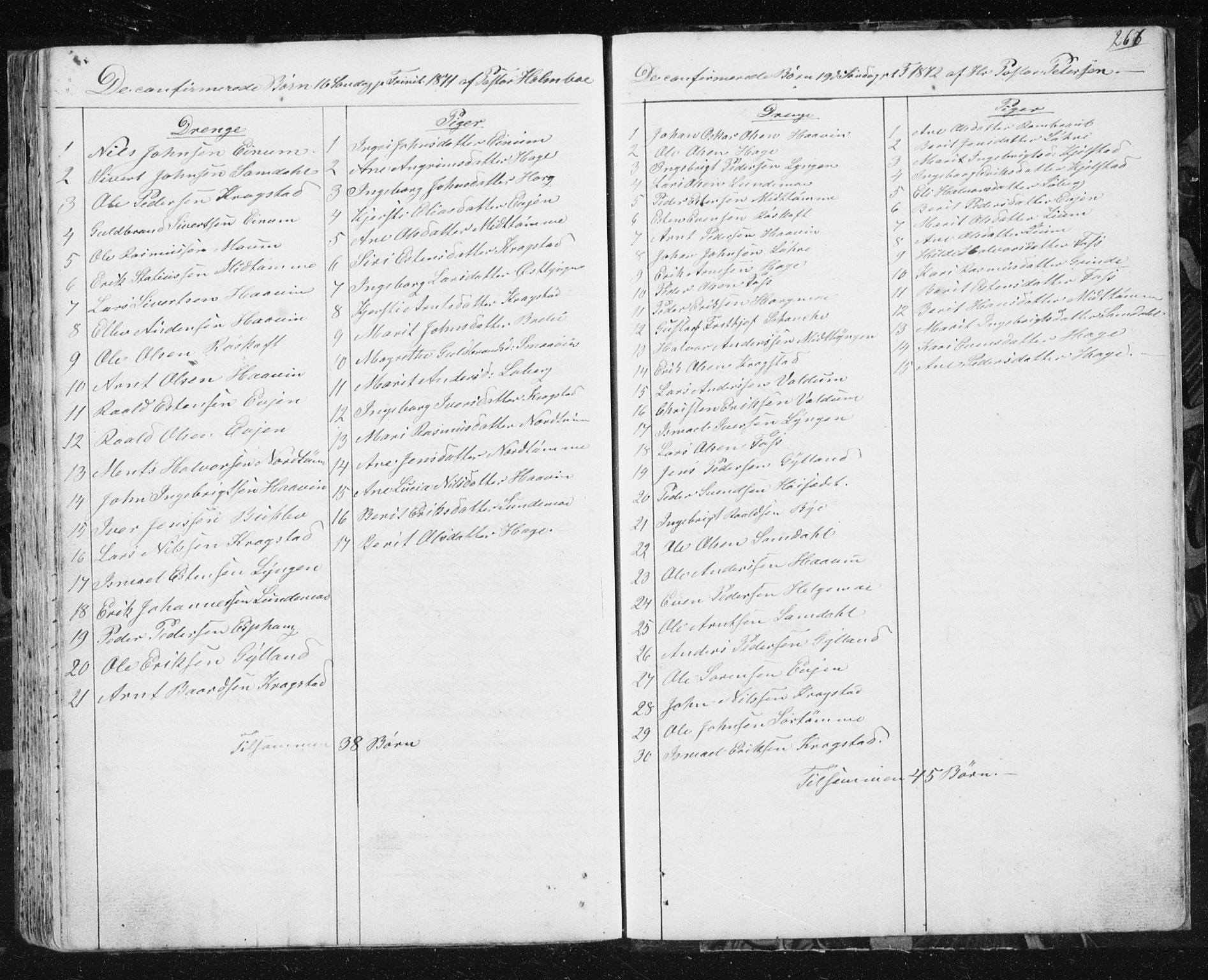 Ministerialprotokoller, klokkerbøker og fødselsregistre - Sør-Trøndelag, SAT/A-1456/692/L1110: Parish register (copy) no. 692C05, 1849-1889, p. 266