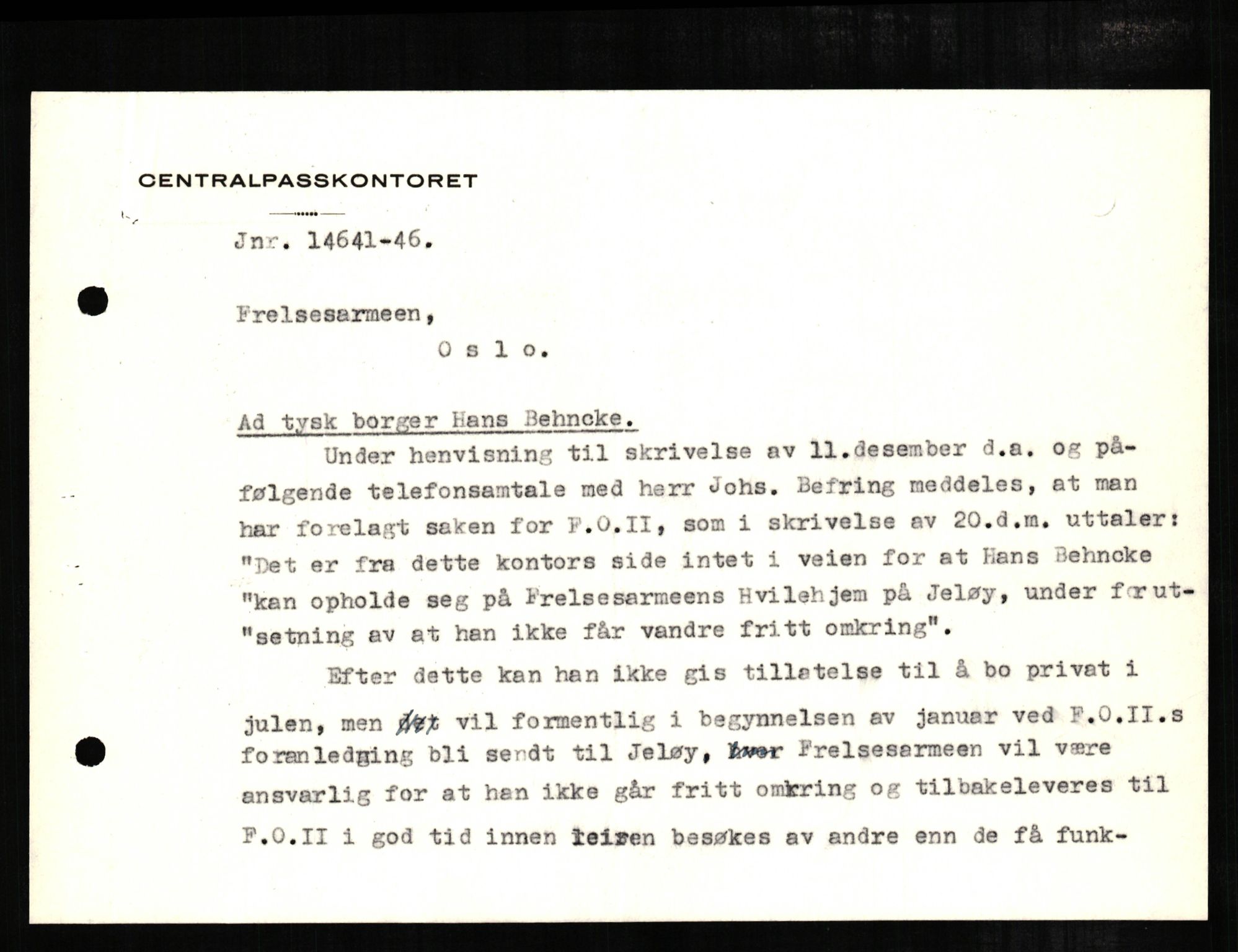 Forsvaret, Forsvarets overkommando II, AV/RA-RAFA-3915/D/Db/L0002: CI Questionaires. Tyske okkupasjonsstyrker i Norge. Tyskere., 1945-1946, p. 456