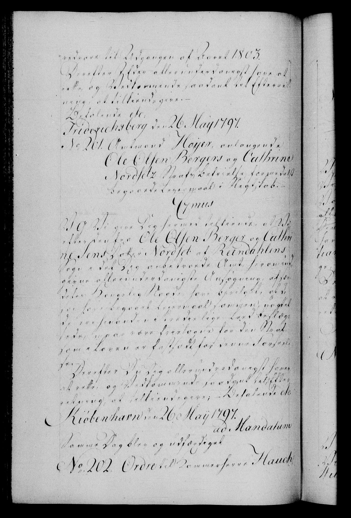 Danske Kanselli 1572-1799, AV/RA-EA-3023/F/Fc/Fca/Fcab/L0046: Norske tegnelser, 1797-1799, p. 65b