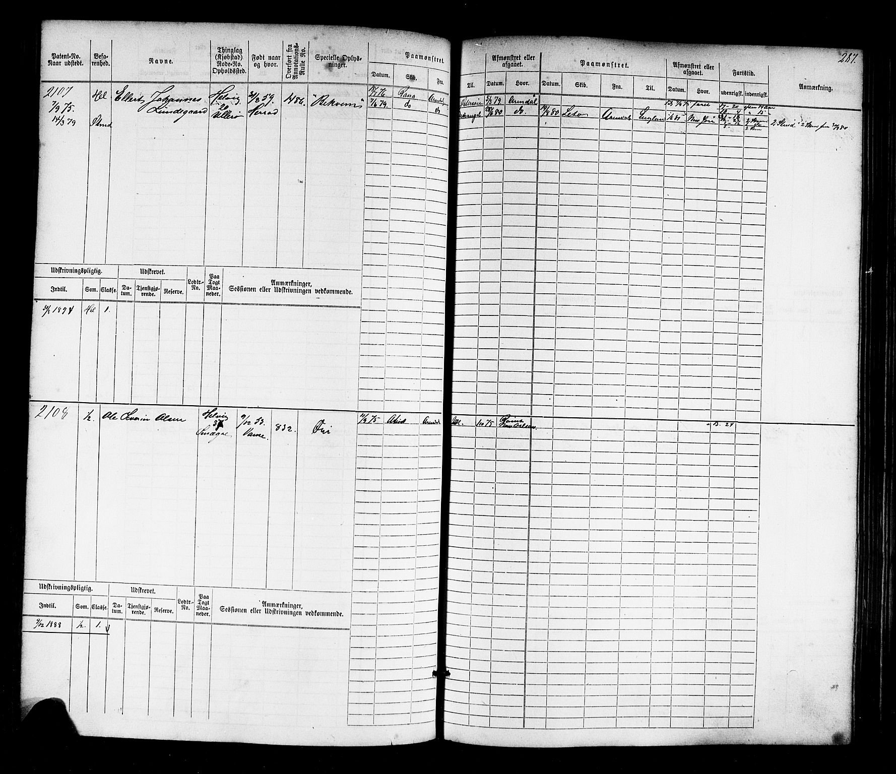 Farsund mønstringskrets, SAK/2031-0017/F/Fb/L0017: Hovedrulle nr 1537-2300, Z-9, 1868-1904, p. 299