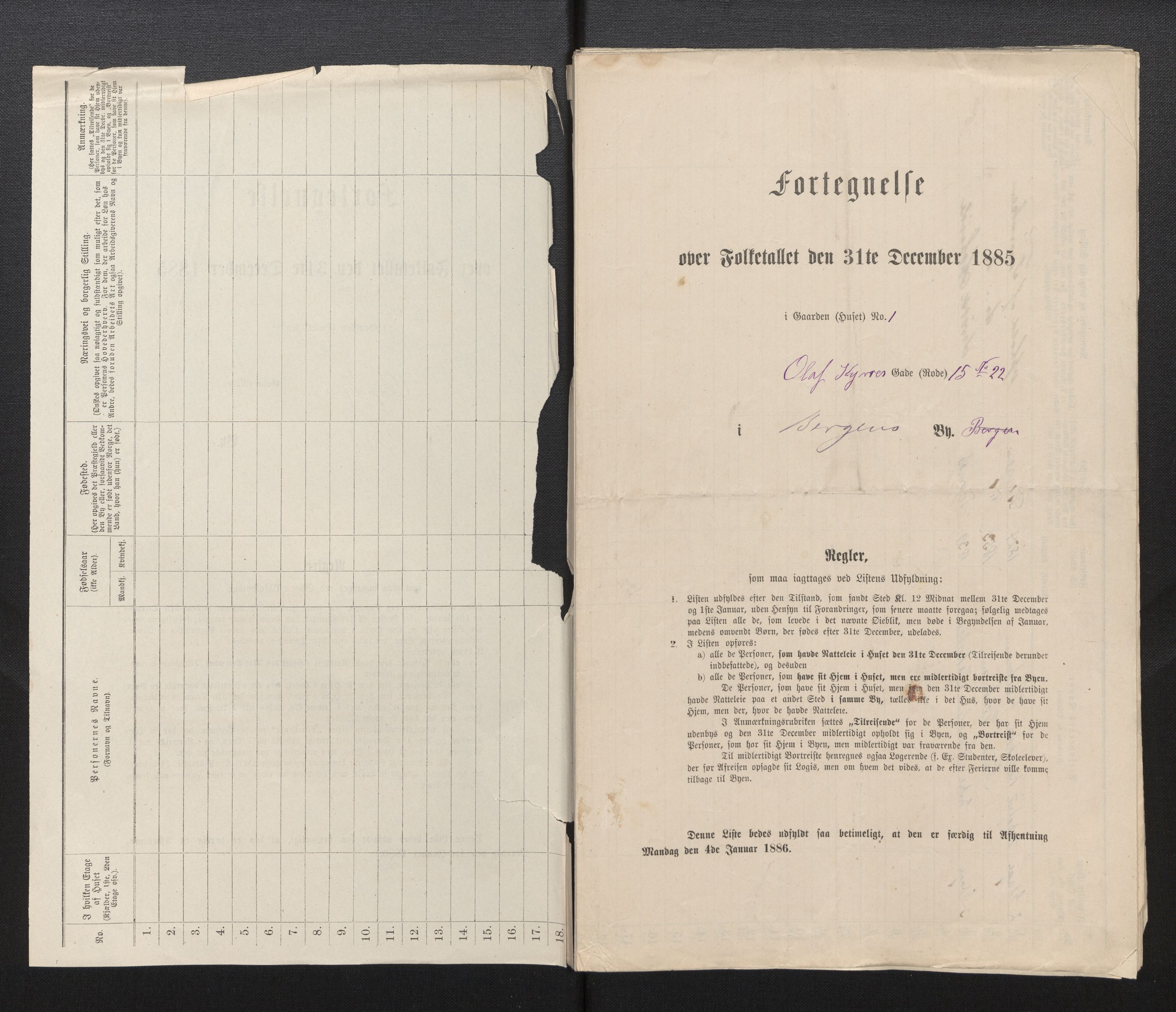 SAB, 1885 census for 1301 Bergen, 1885, p. 4817