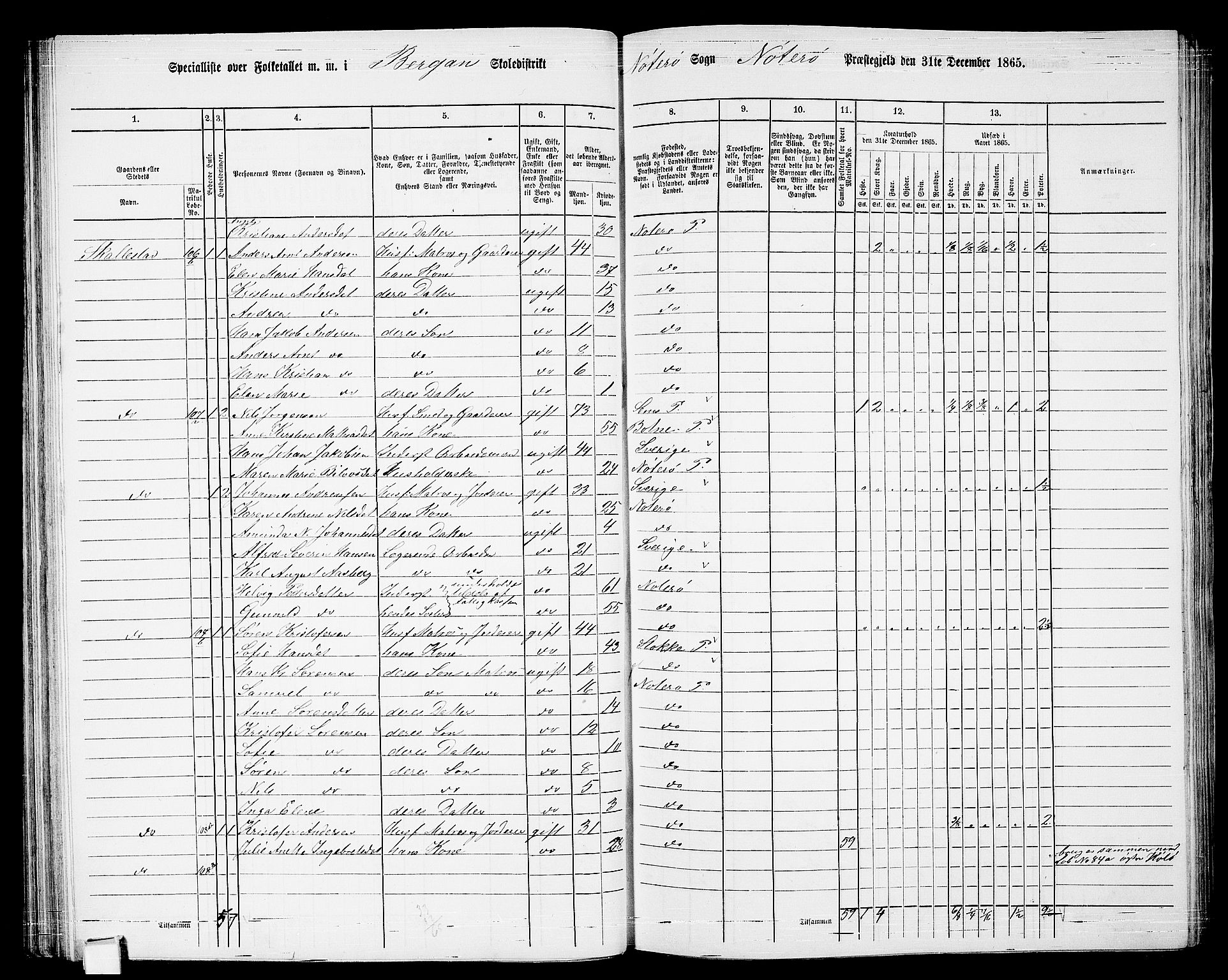 RA, 1865 census for Nøtterøy, 1865, p. 84