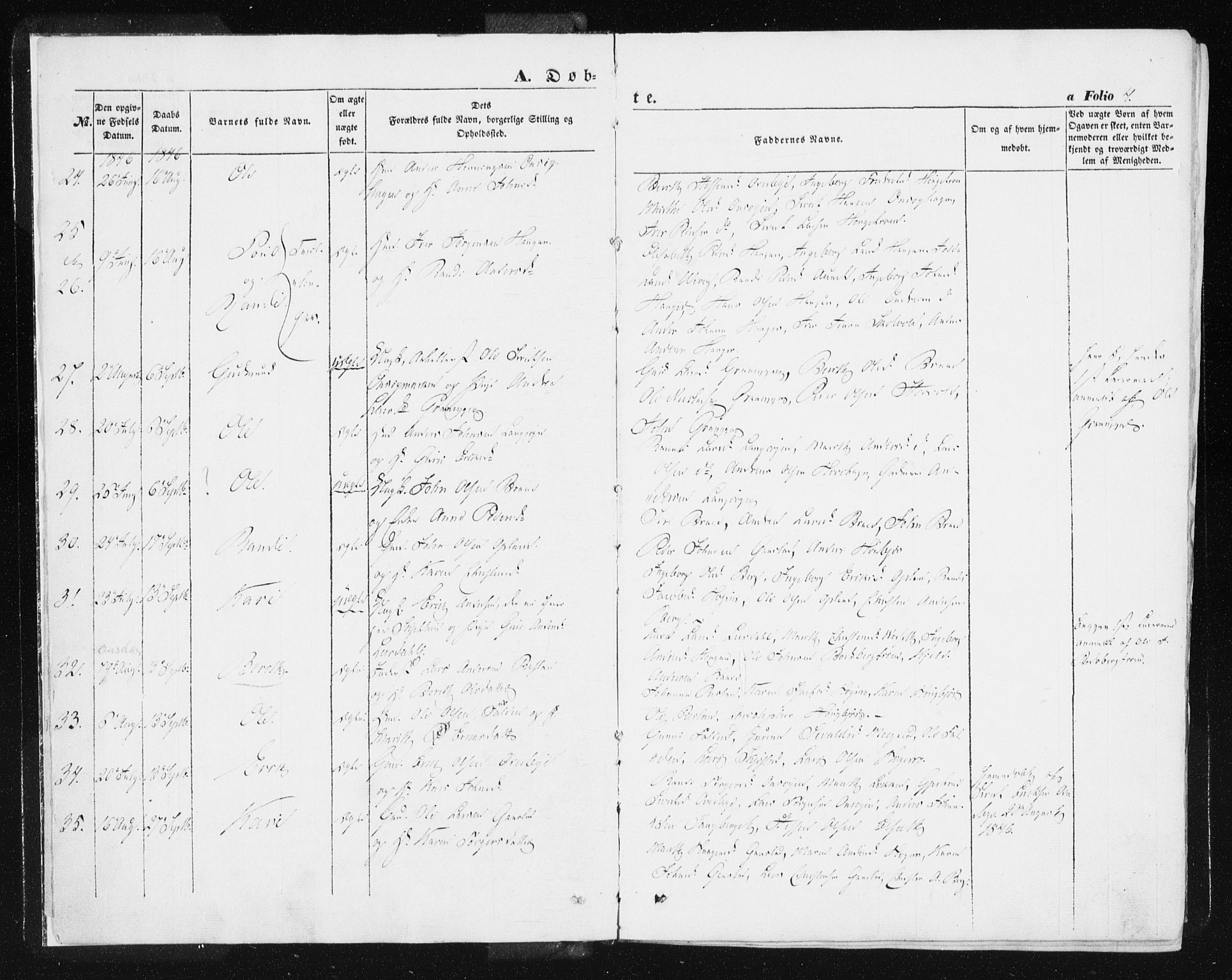 Ministerialprotokoller, klokkerbøker og fødselsregistre - Sør-Trøndelag, AV/SAT-A-1456/612/L0376: Parish register (official) no. 612A08, 1846-1859, p. 4