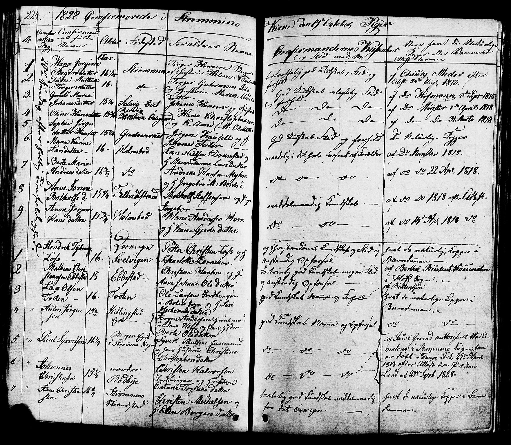 Hurum kirkebøker, SAKO/A-229/G/Ga/L0002: Parish register (copy) no. I 2, 1827-1857, p. 224