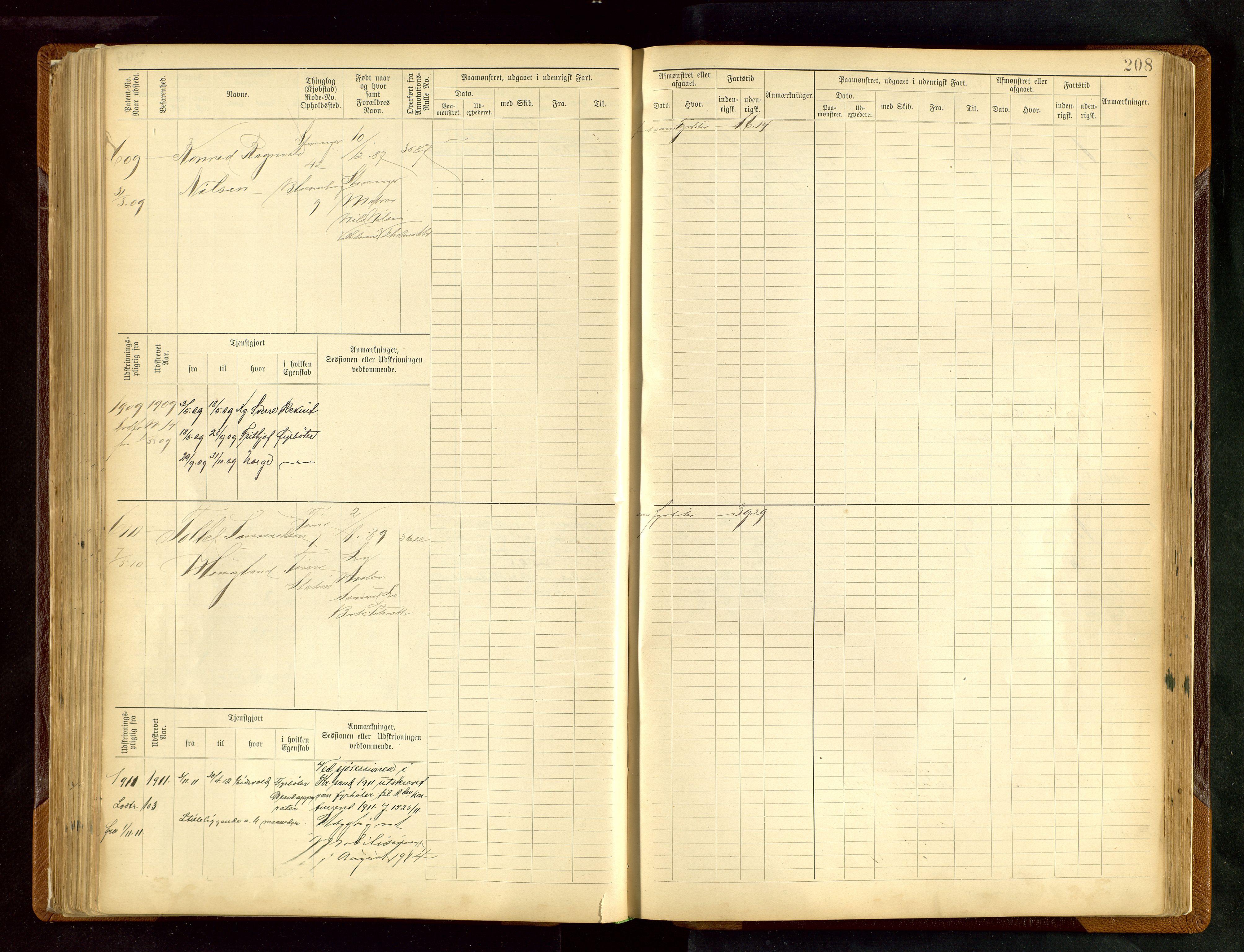 Stavanger sjømannskontor, AV/SAST-A-102006/F/Fe/L0005: Maskinist- og fyrbøterrulle, patentnr. 195-781 (dublett), 1894-1922, p. 213