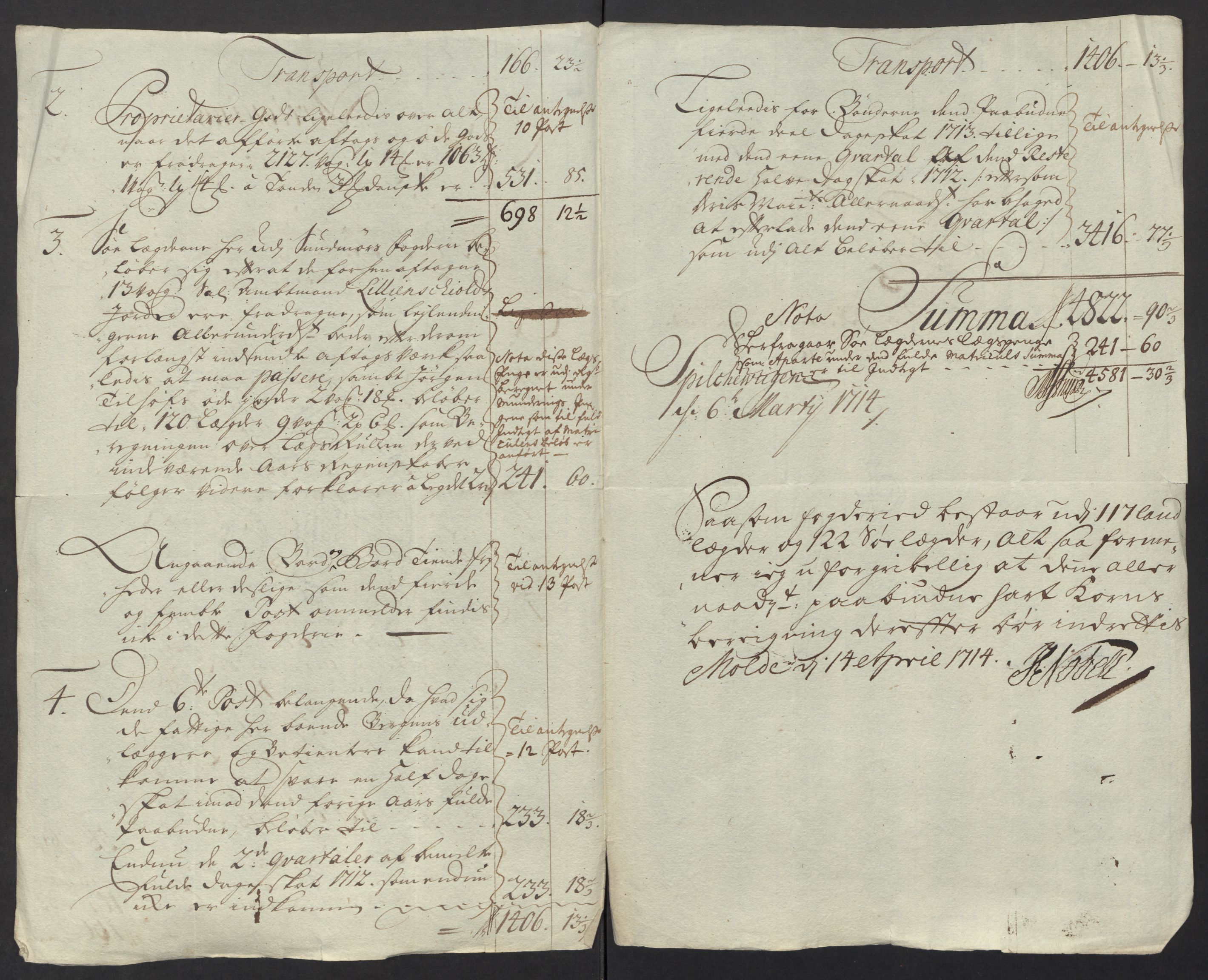 Rentekammeret inntil 1814, Reviderte regnskaper, Fogderegnskap, RA/EA-4092/R54/L3565: Fogderegnskap Sunnmøre, 1712-1713, p. 435