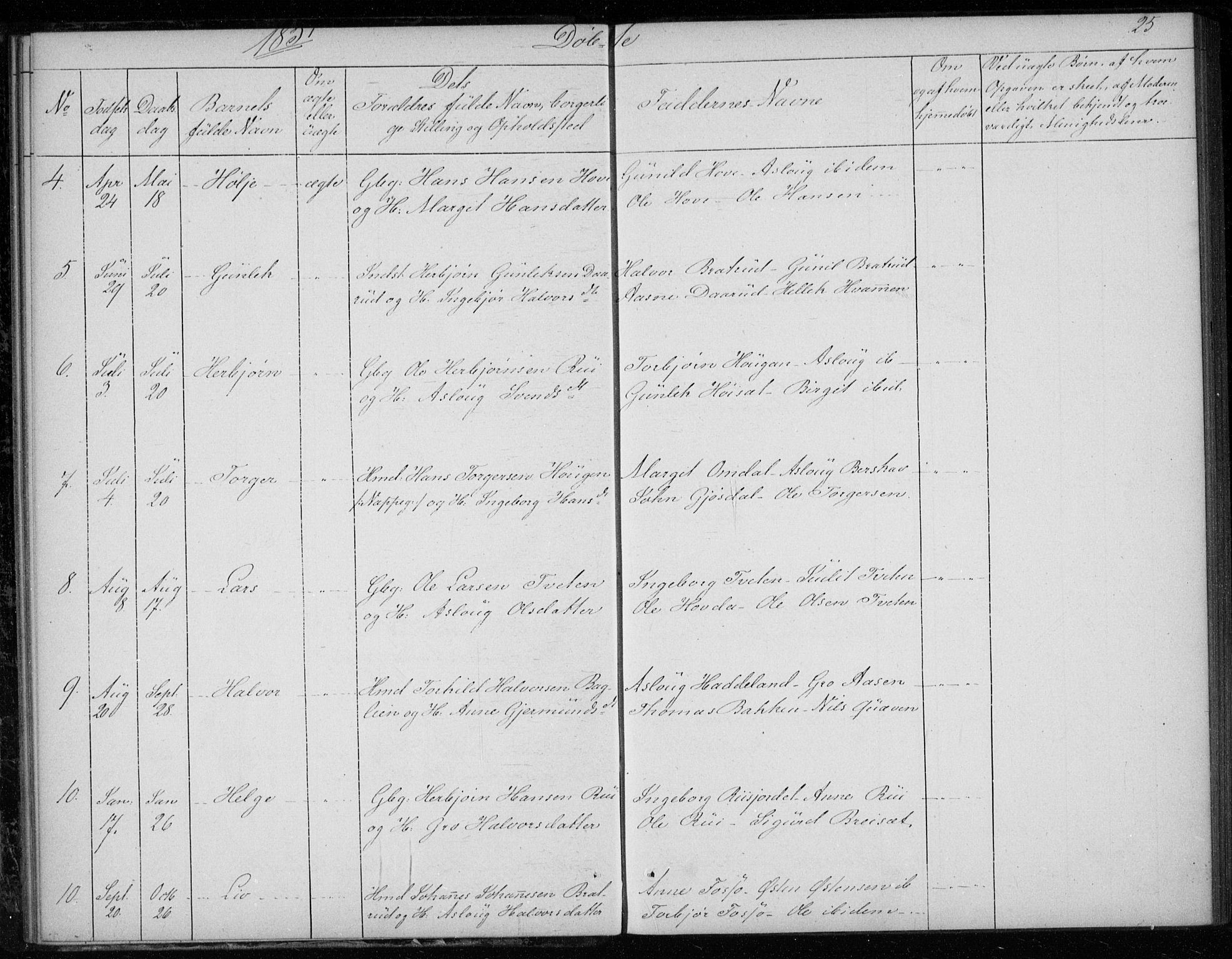 Gransherad kirkebøker, SAKO/A-267/F/Fb/L0003: Parish register (official) no. II 3, 1844-1859, p. 25