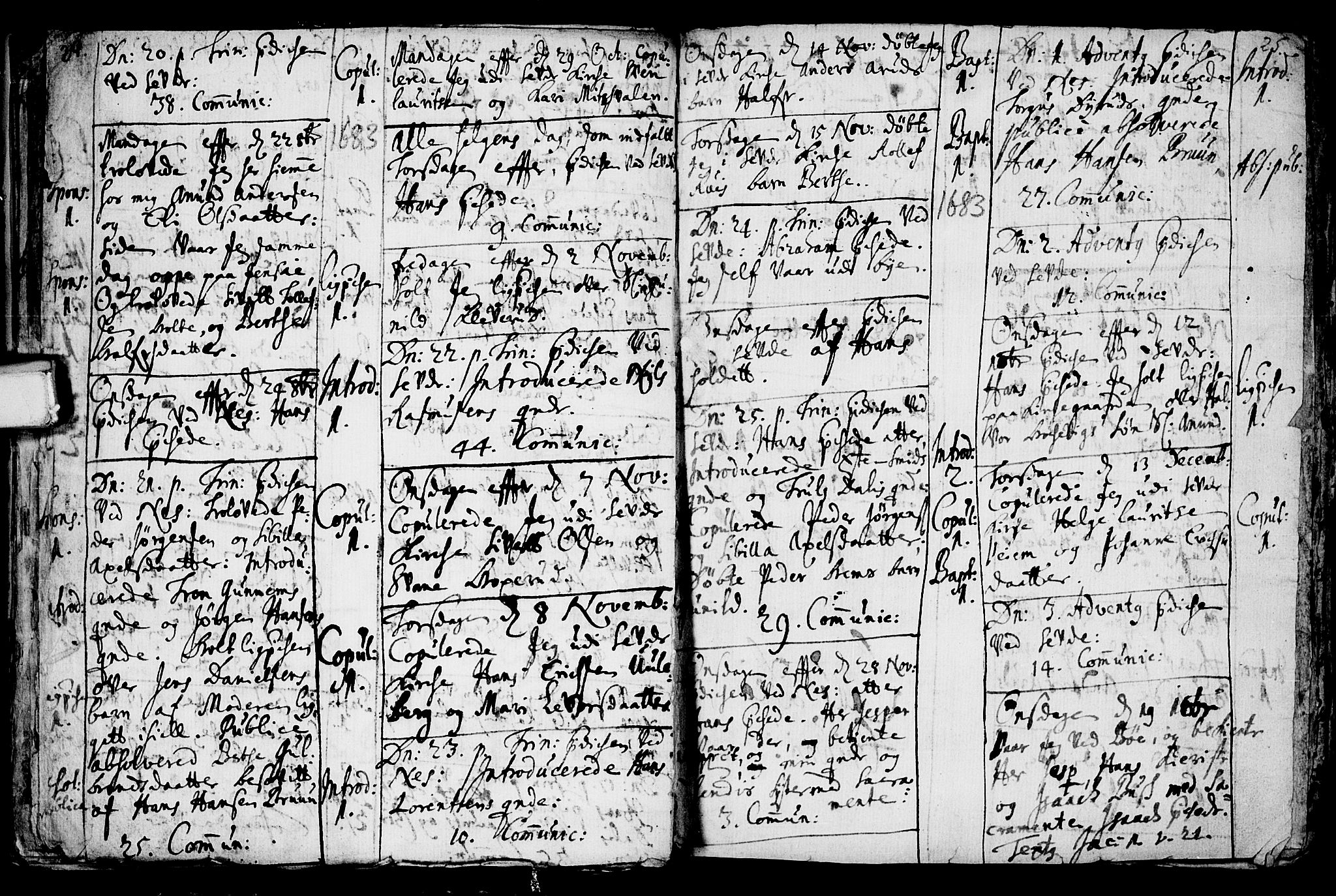 Sauherad kirkebøker, AV/SAKO-A-298/F/Fa/L0002: Parish register (official) no. I 2, 1681-1720, p. 24-25