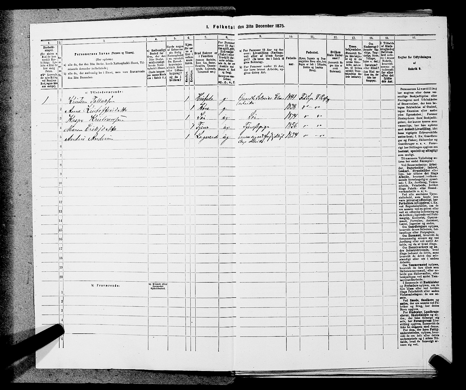 RA, 1875 census for 0227P Fet, 1875, p. 444
