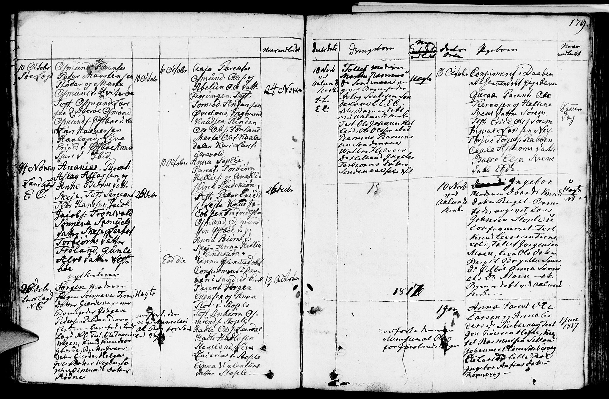 Vikedal sokneprestkontor, SAST/A-101840/01/IV: Parish register (official) no. A 2, 1779-1817, p. 179