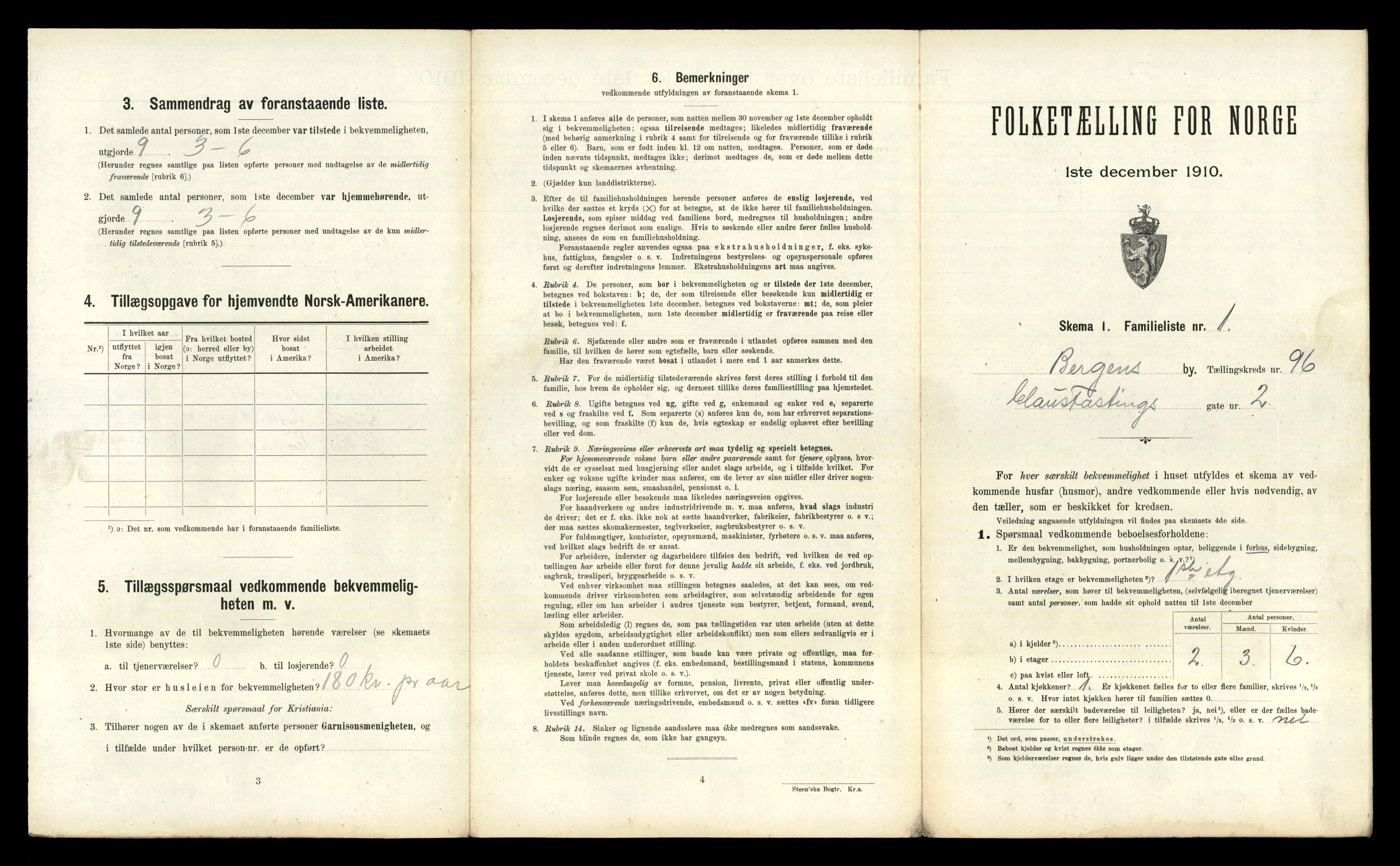 RA, 1910 census for Bergen, 1910, p. 33377