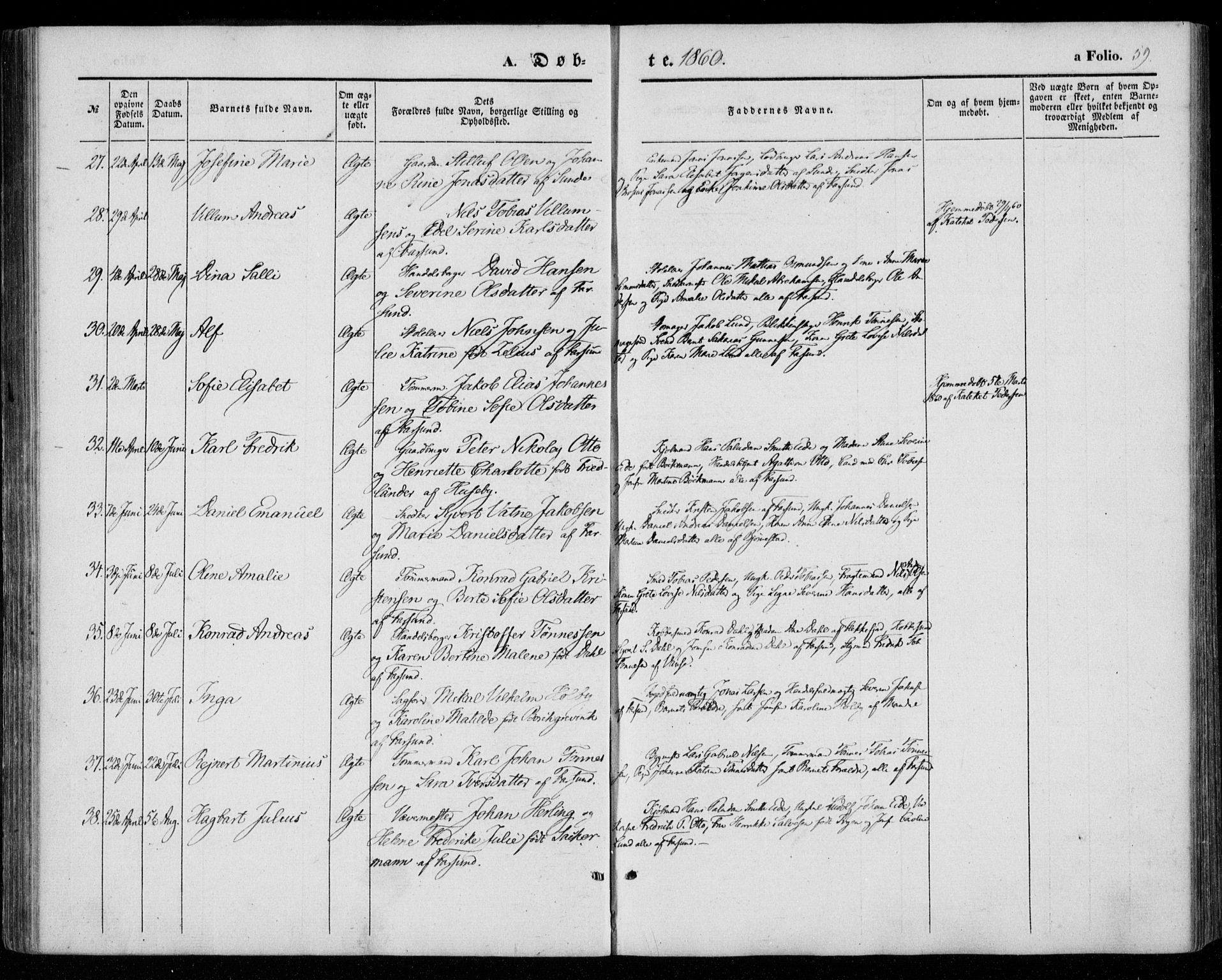 Farsund sokneprestkontor, AV/SAK-1111-0009/F/Fa/L0004: Parish register (official) no. A 4, 1847-1863, p. 59