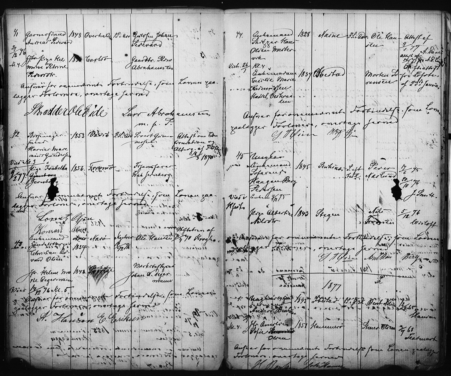 Tromsø sokneprestkontor/stiftsprosti/domprosti, AV/SATØ-S-1343/H/Hc/L0098: Banns register no. 98, 1872-1883