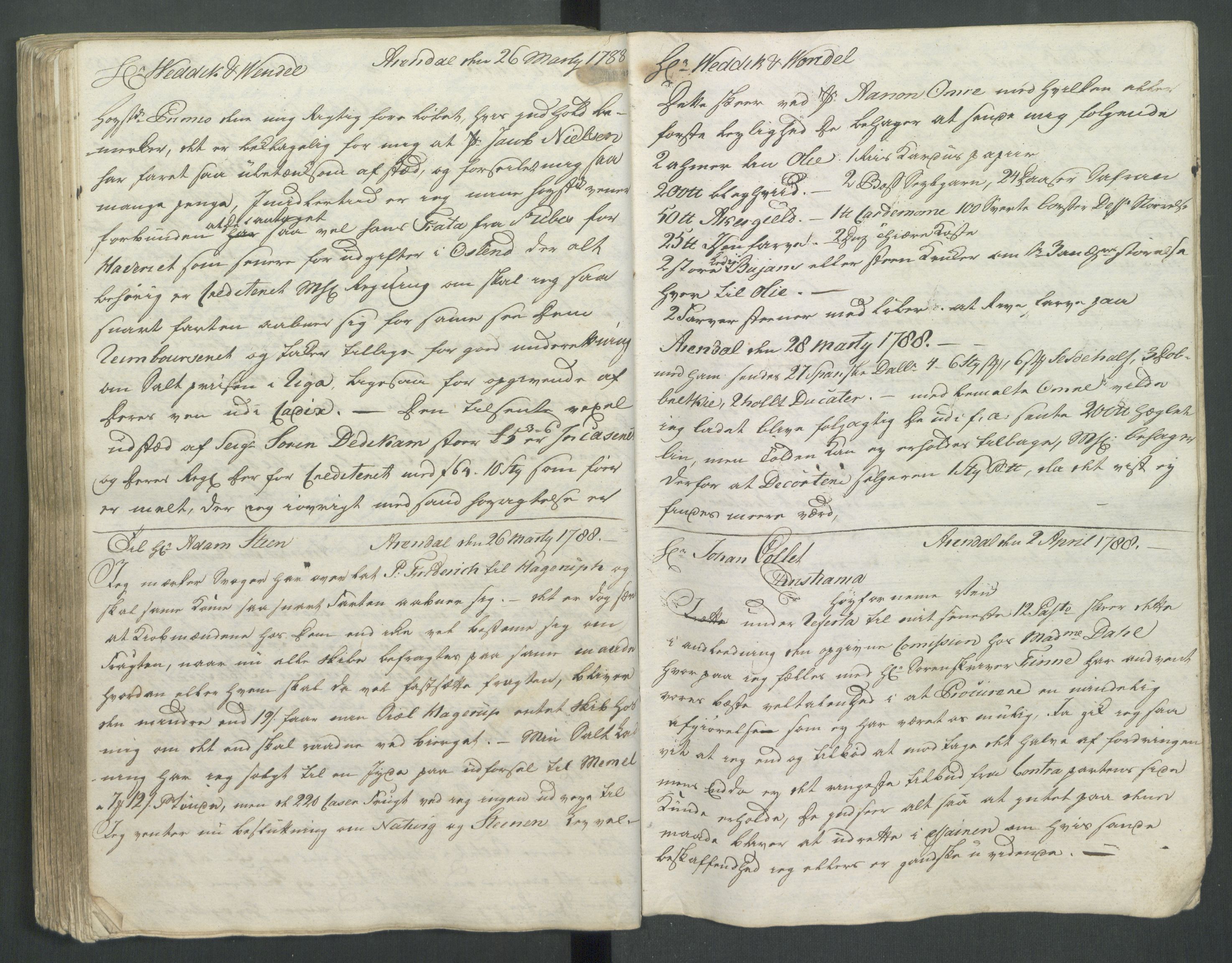 Samling av forretningsarkiv. A-Å, AAKS/PA-1060/F/Fa/L0125: Herlofson,Hans. Kopibok, 1785-1788, p. 184