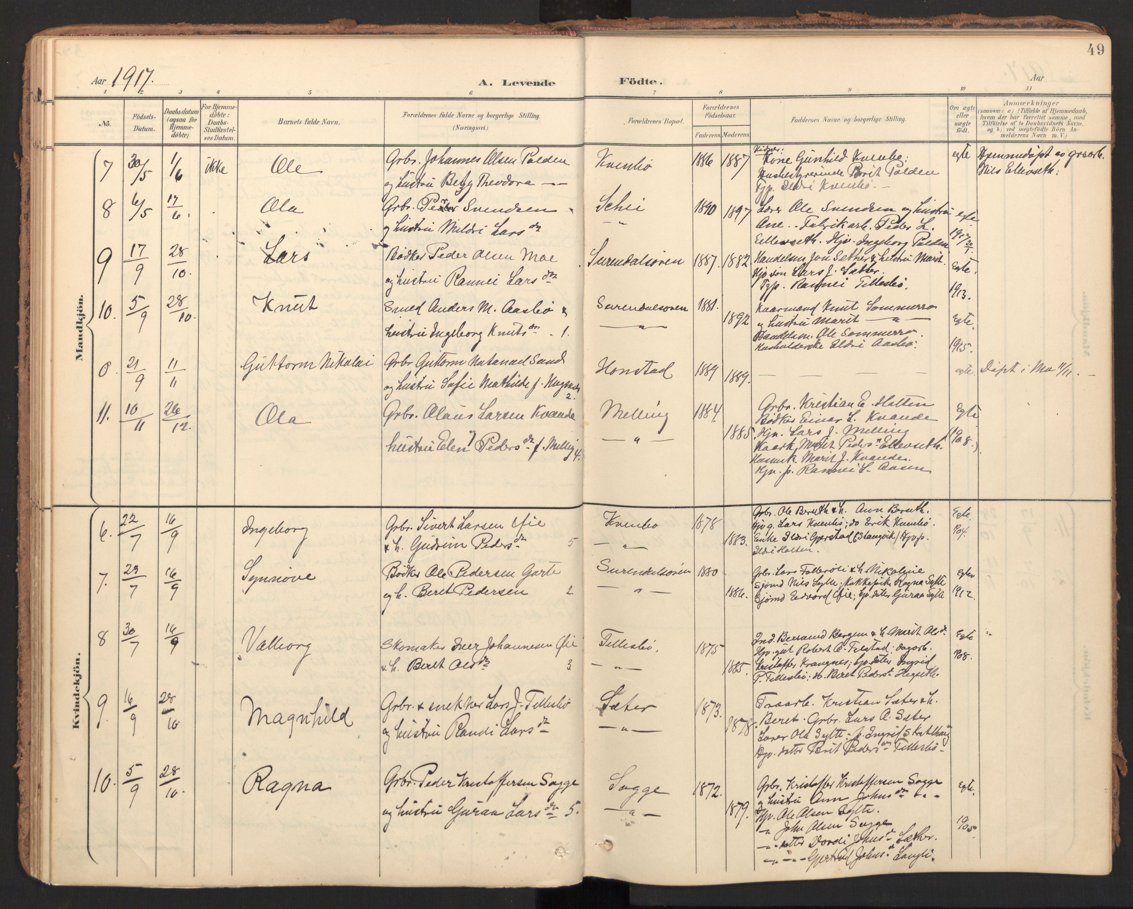 Ministerialprotokoller, klokkerbøker og fødselsregistre - Møre og Romsdal, AV/SAT-A-1454/596/L1057: Parish register (official) no. 596A02, 1900-1917, p. 49