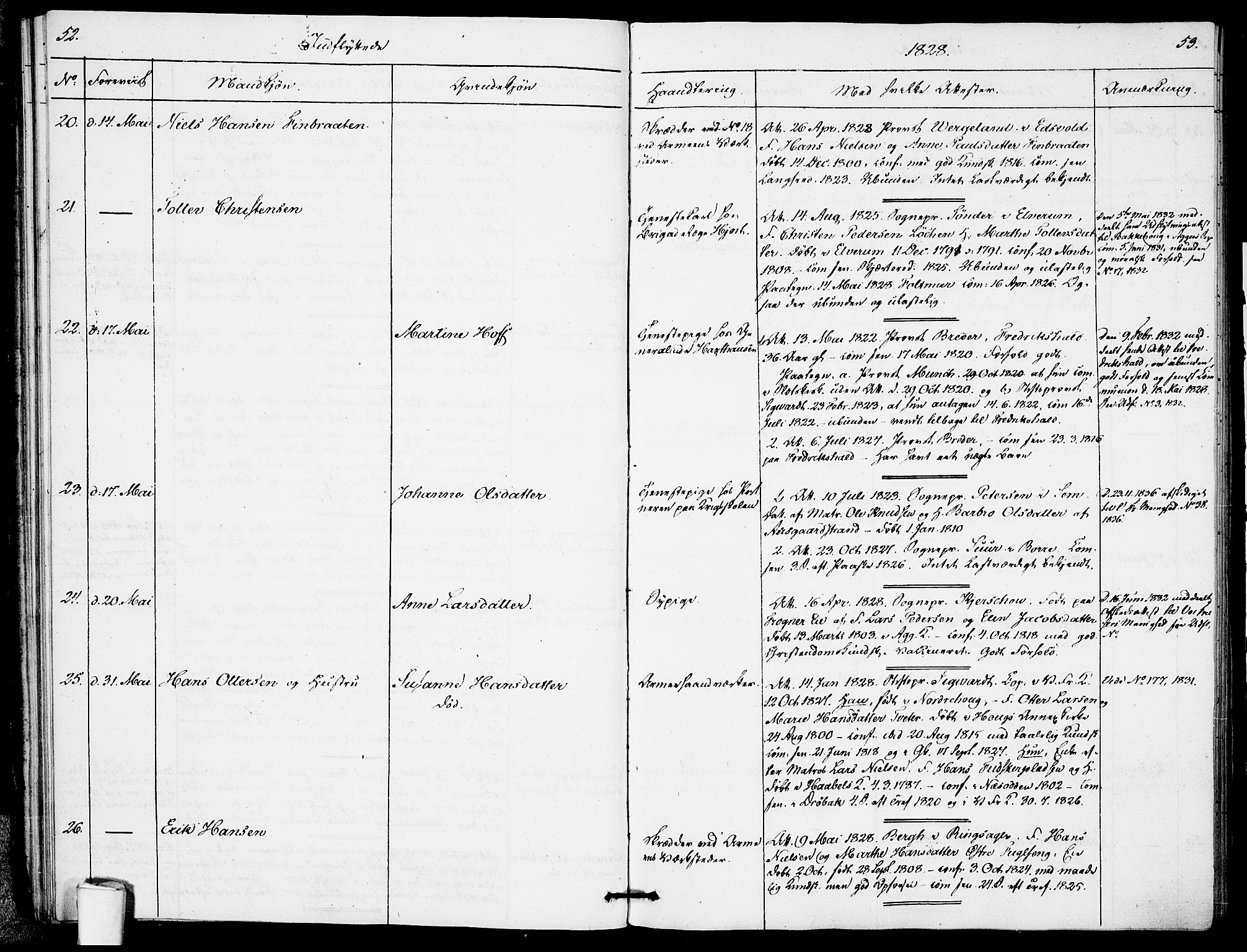 Garnisonsmenigheten Kirkebøker, AV/SAO-A-10846/F/Fa/L0005: Parish register (official) no. 5, 1824-1830, p. 52-53