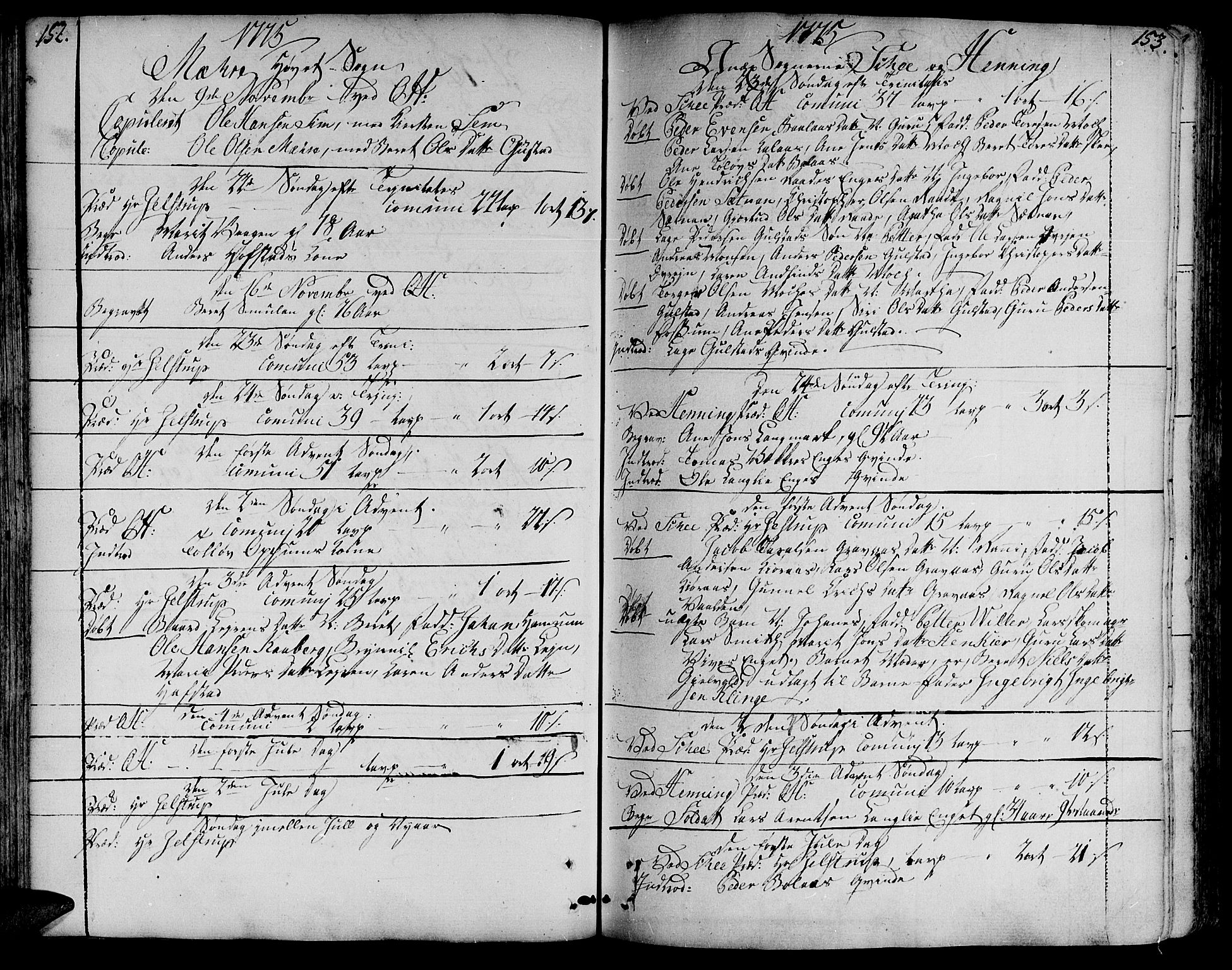 Ministerialprotokoller, klokkerbøker og fødselsregistre - Nord-Trøndelag, AV/SAT-A-1458/735/L0331: Parish register (official) no. 735A02, 1762-1794, p. 152-153