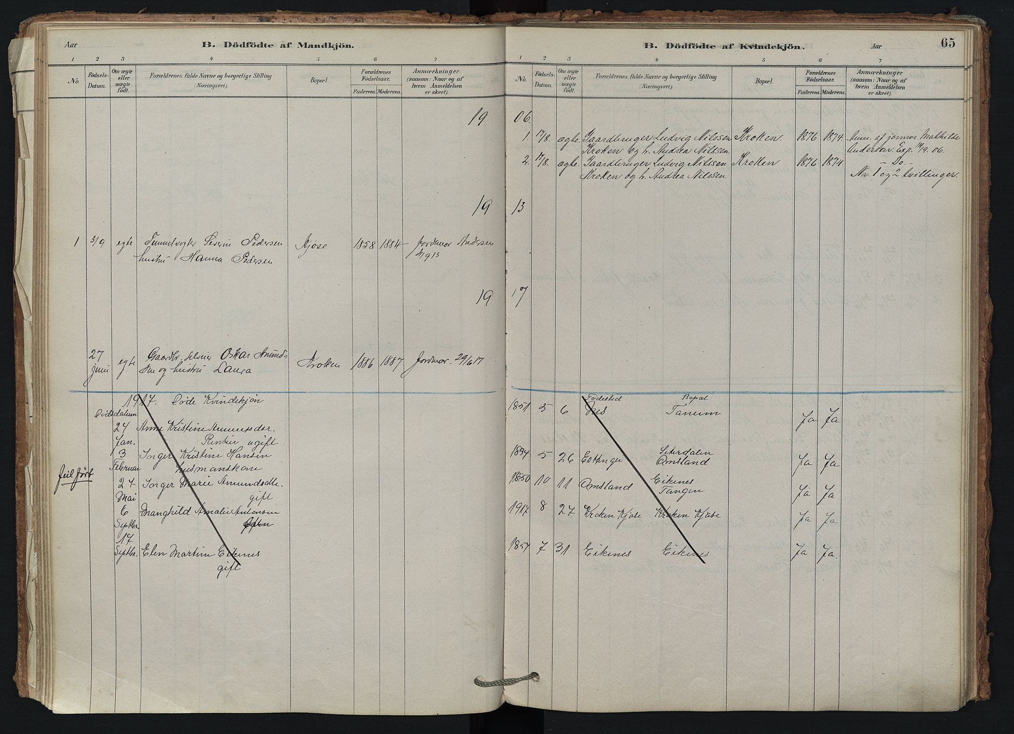 Brunlanes kirkebøker, AV/SAKO-A-342/F/Fd/L0001: Parish register (official) no. IV 1, 1878-1917, p. 65