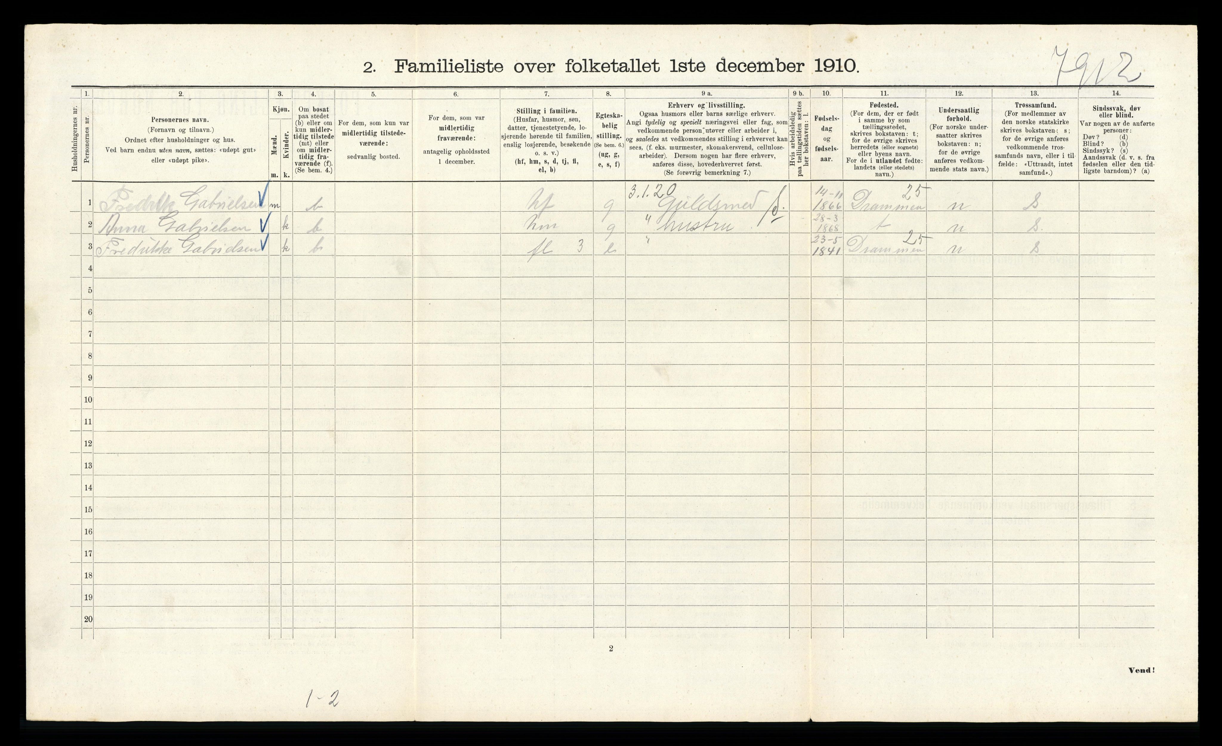 RA, 1910 census for Kristiania, 1910, p. 80240