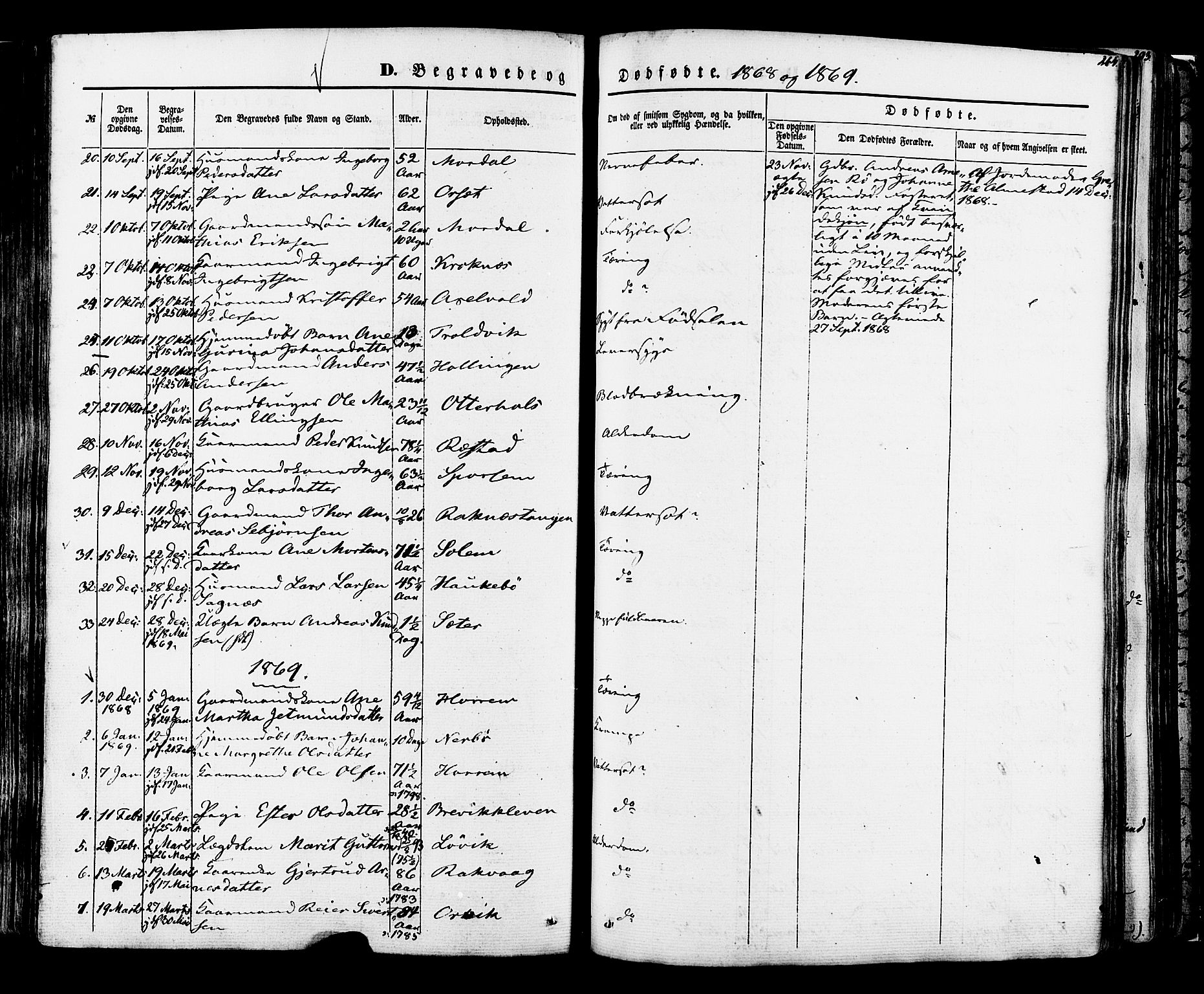 Ministerialprotokoller, klokkerbøker og fødselsregistre - Møre og Romsdal, AV/SAT-A-1454/560/L0719: Parish register (official) no. 560A03, 1845-1872, p. 264