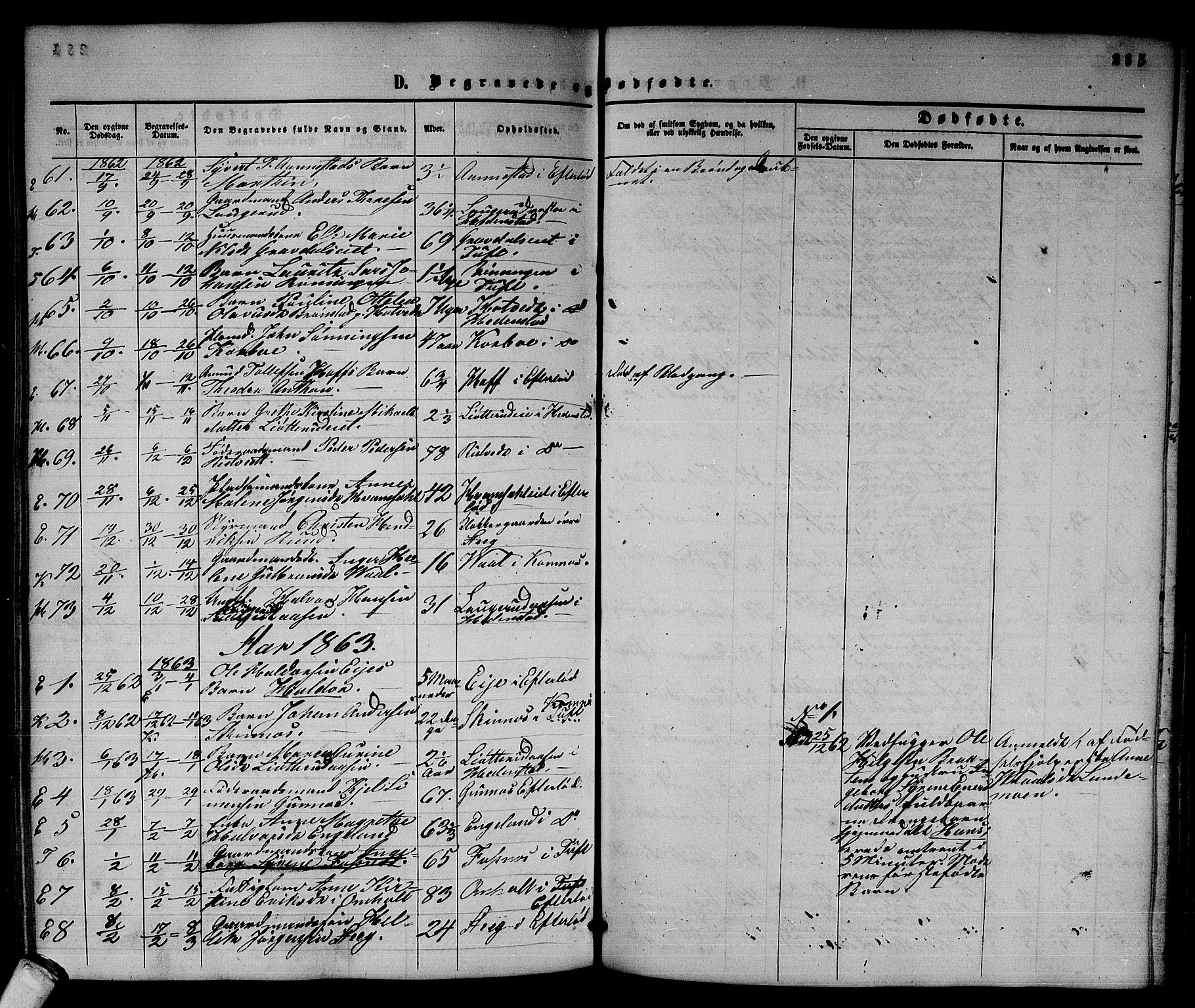 Sandsvær kirkebøker, AV/SAKO-A-244/G/Ga/L0005: Parish register (copy) no. I 5, 1857-1873, p. 285