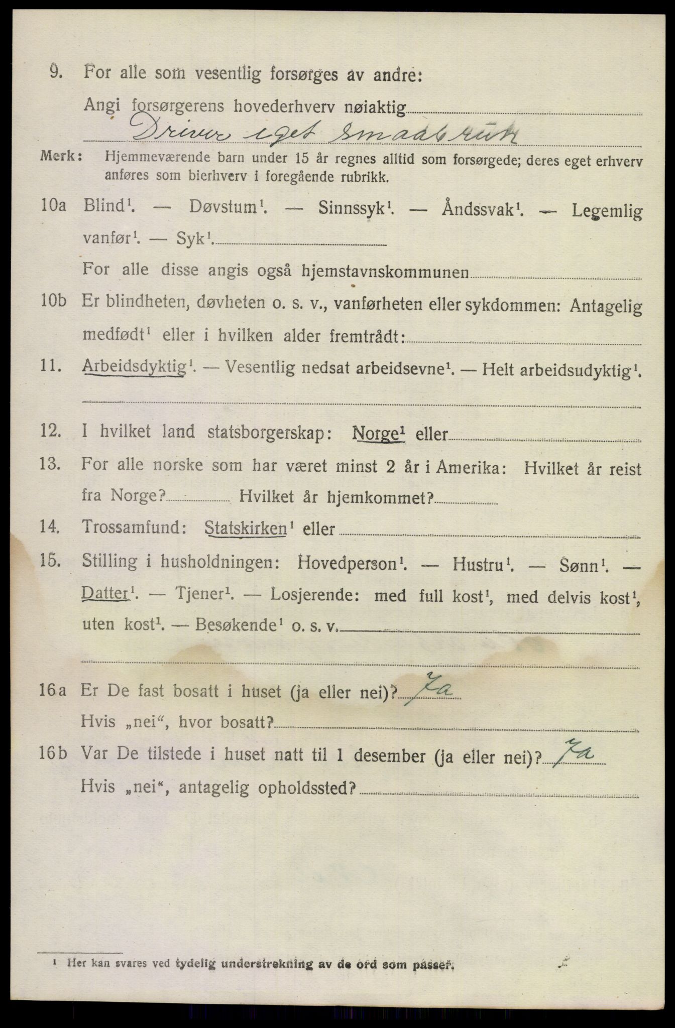 SAKO, 1920 census for Drangedal, 1920, p. 6764