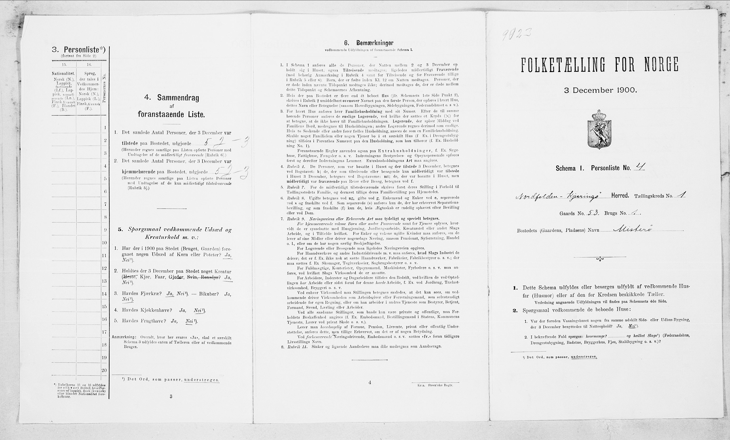 SAT, 1900 census for Nordfold-Kjerringøy, 1900, p. 24