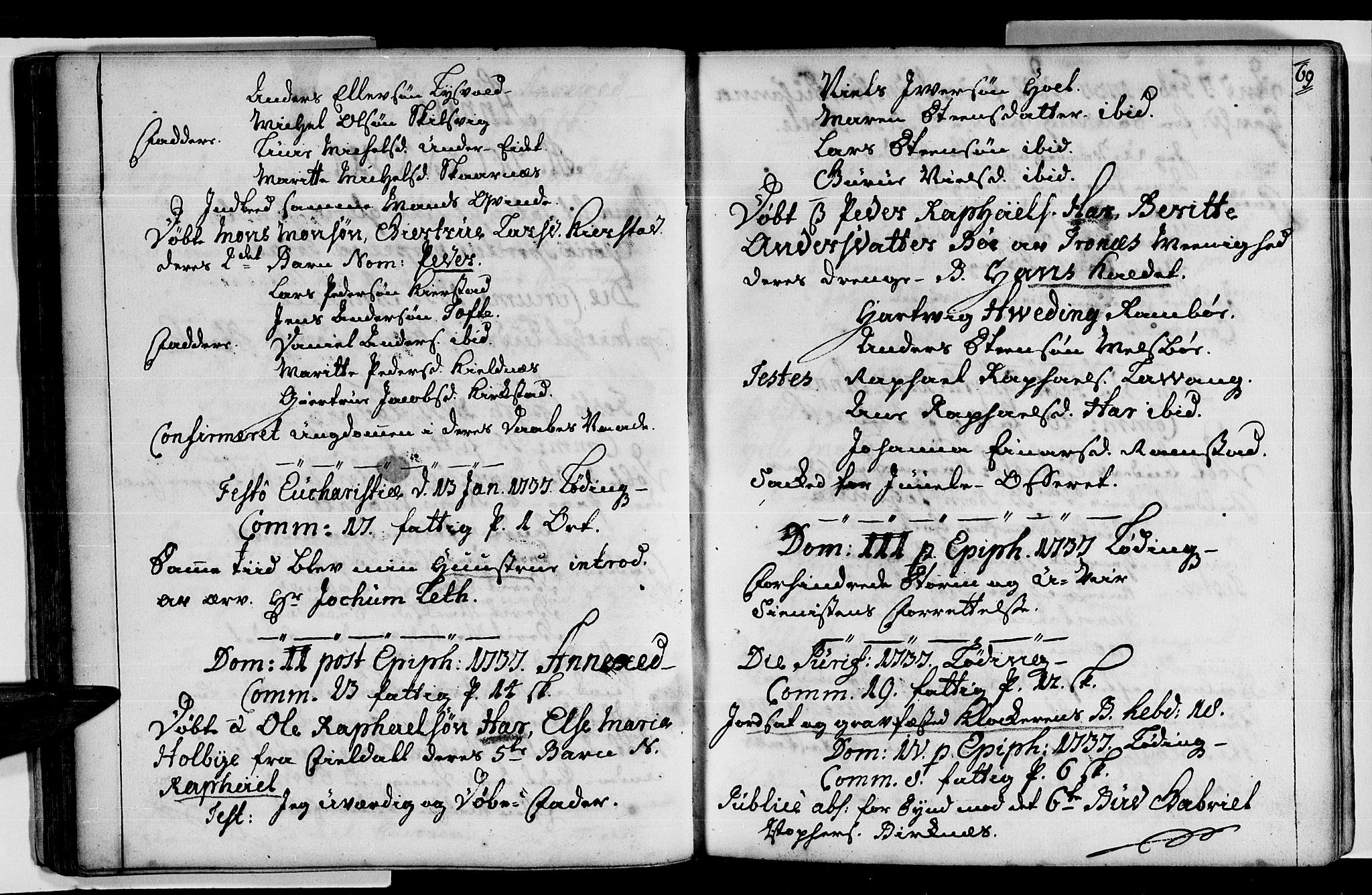 Ministerialprotokoller, klokkerbøker og fødselsregistre - Nordland, AV/SAT-A-1459/872/L1028: Parish register (official) no. 872A03, 1734-1764, p. 68-69